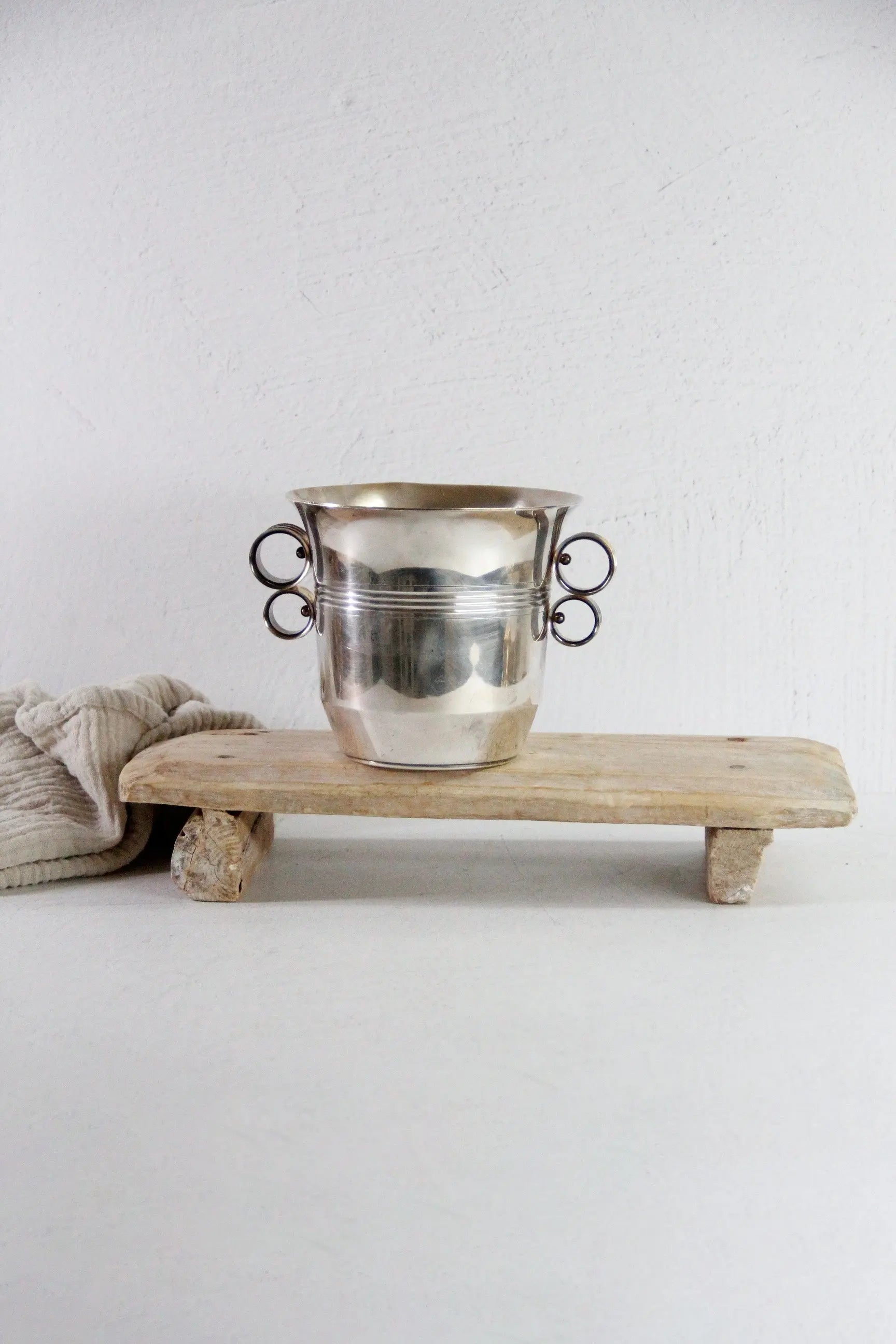 French Ice Bucket 1920s | Art Deco Silver Cooler  Debra Hall Lifestyle