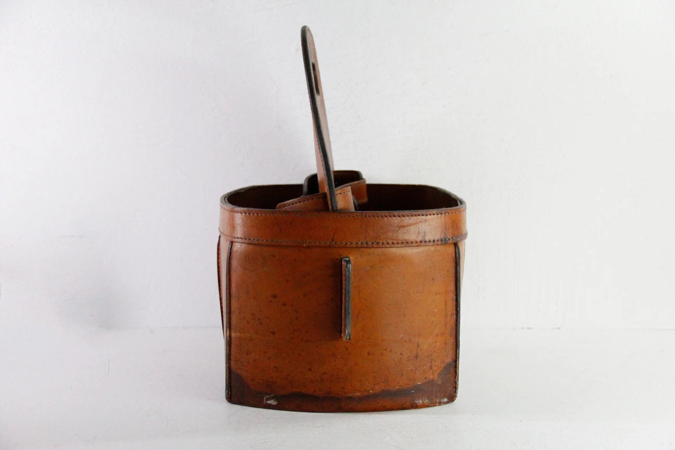 French Leather Magazine Holder | Style of Jacques Adnet, 1960s  Debra Hall Lifestyle