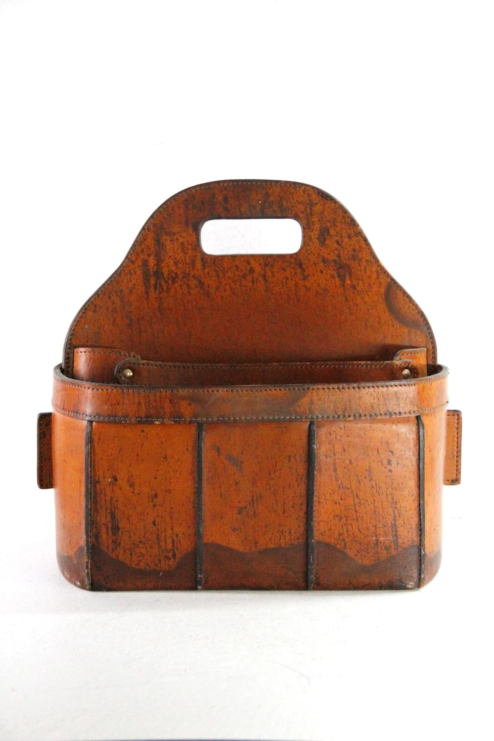 French Leather Magazine Holder | Style of Jacques Adnet, 1960s  Debra Hall Lifestyle