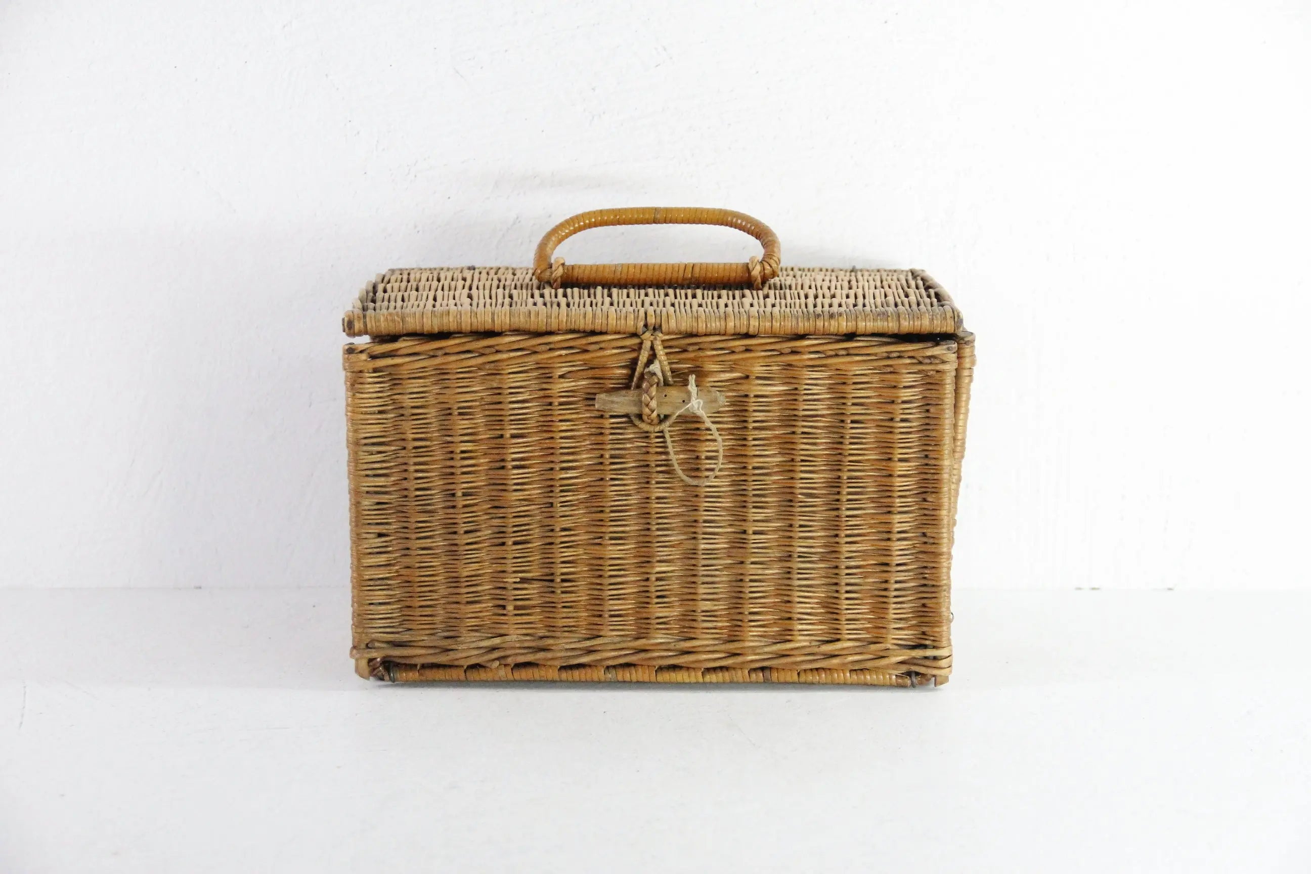 French Picnic Basket | Antique Wicker Travel Caddy  Debra Hall Lifestyle