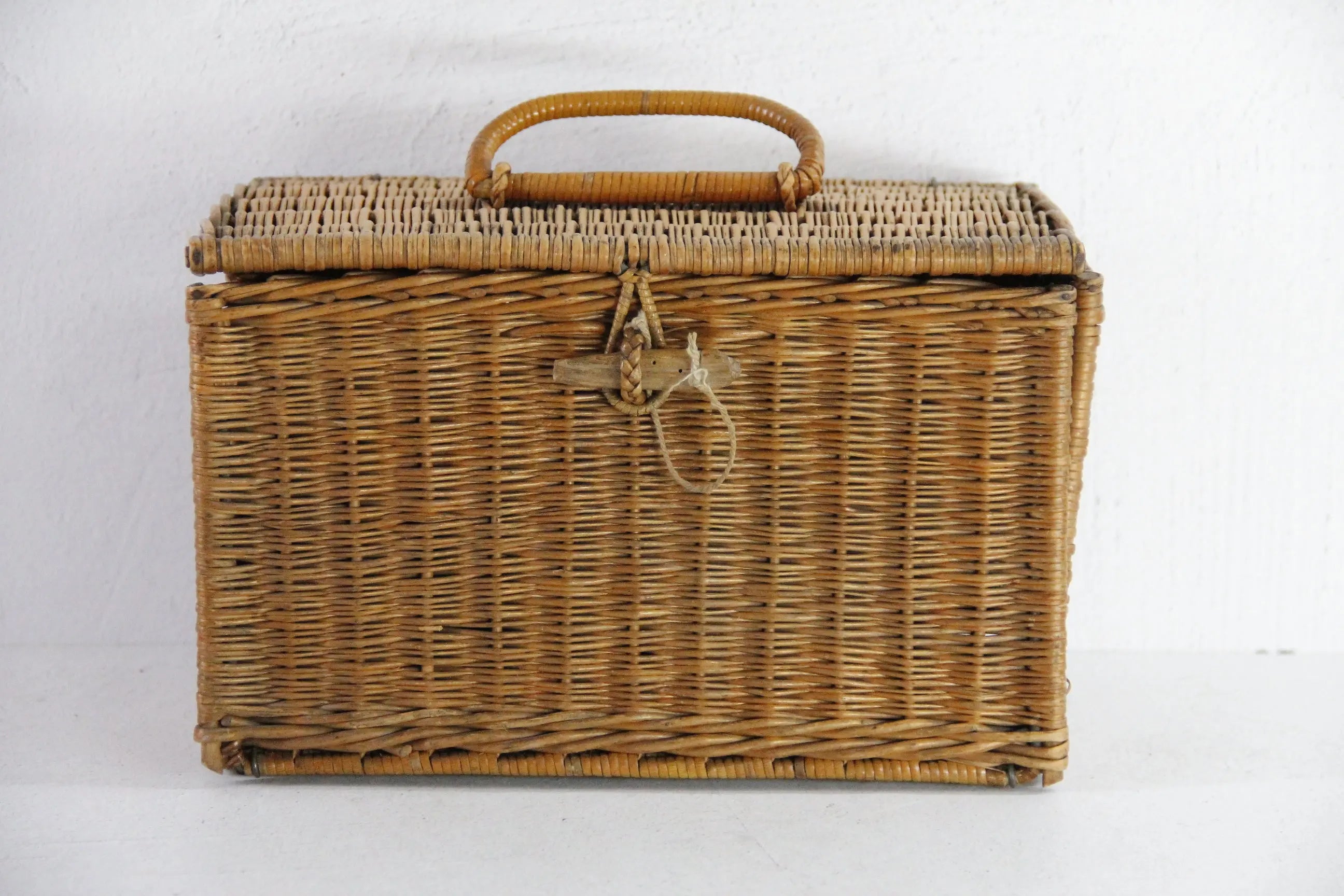 French Picnic Basket | Antique Wicker Travel Caddy  Debra Hall Lifestyle