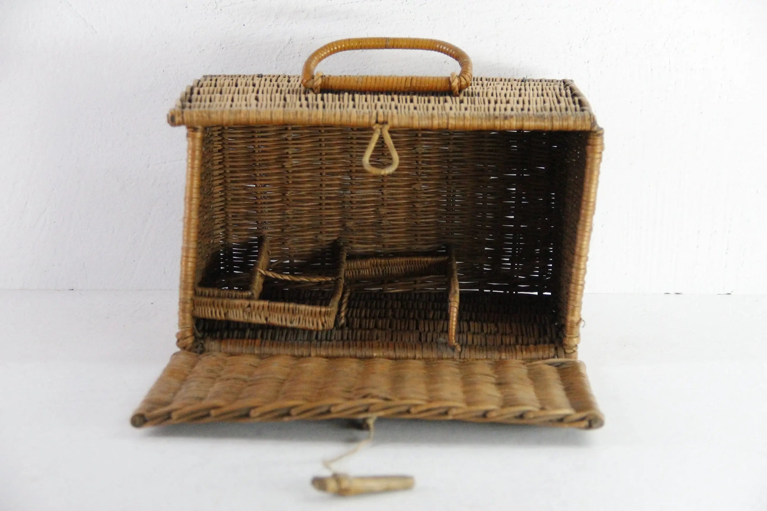 French Picnic Basket | Antique Wicker Travel Caddy  Debra Hall Lifestyle