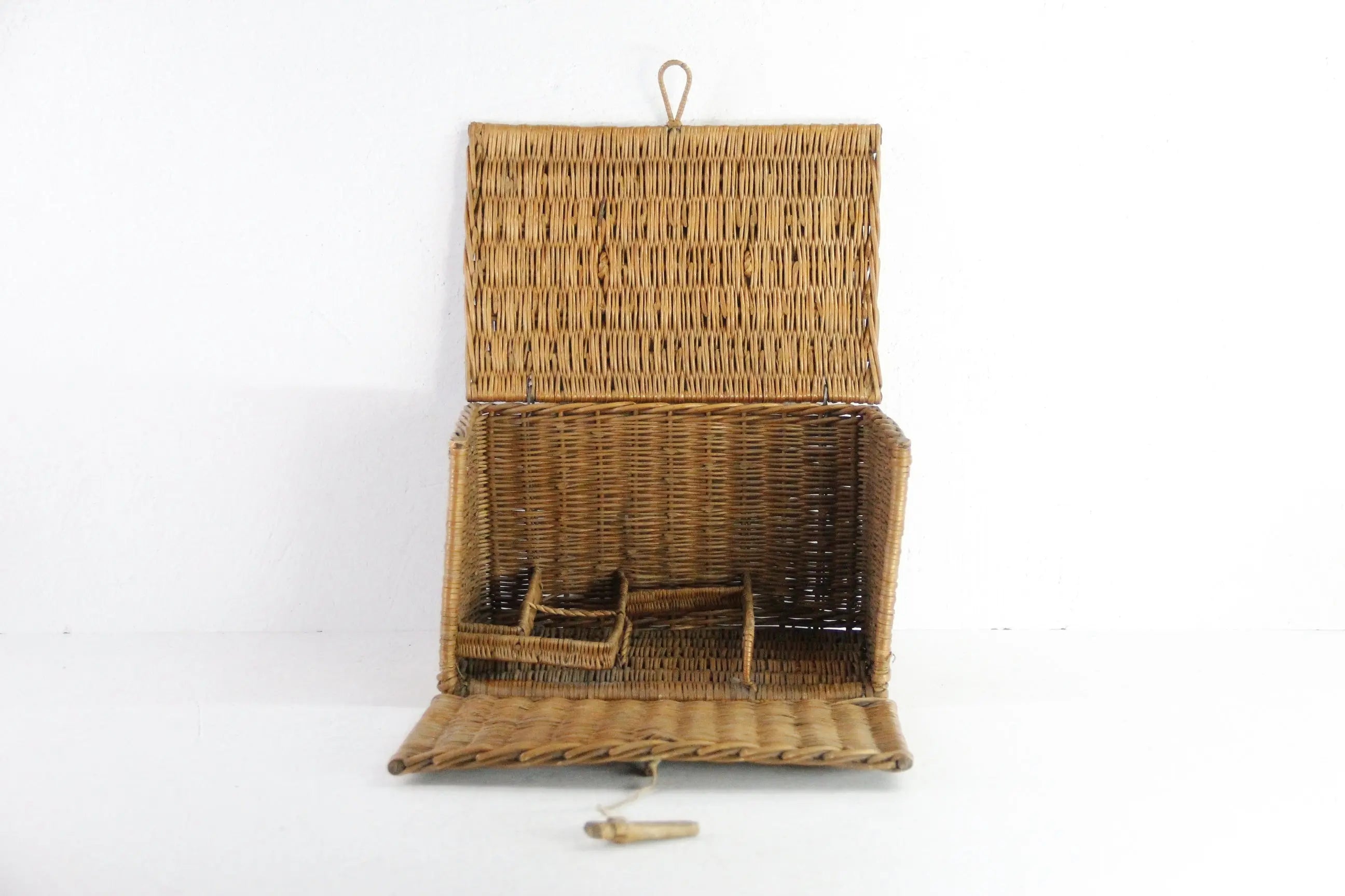 French Picnic Basket | Antique Wicker Travel Caddy  Debra Hall Lifestyle