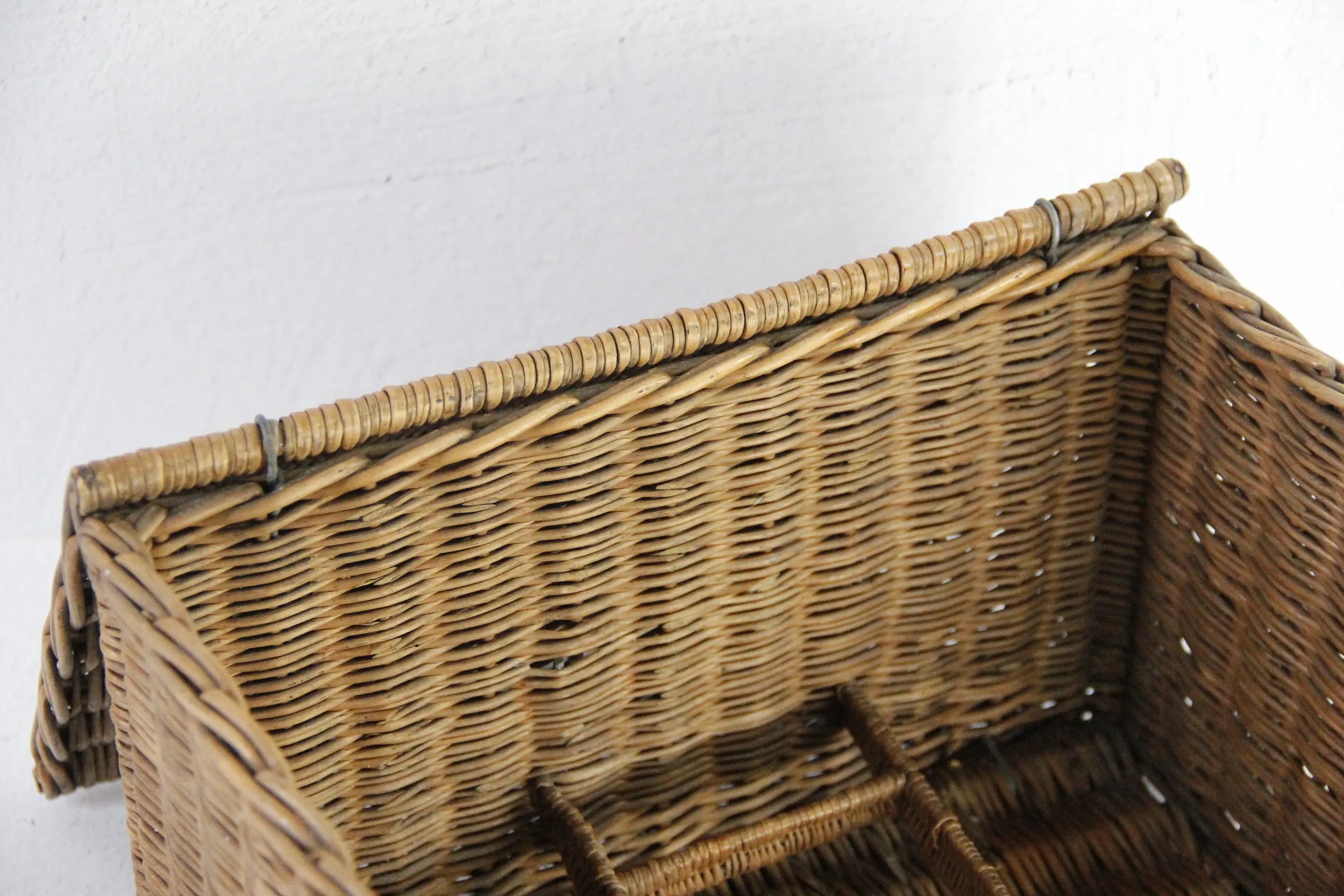 French Picnic Basket | Antique Wicker Travel Caddy  Debra Hall Lifestyle