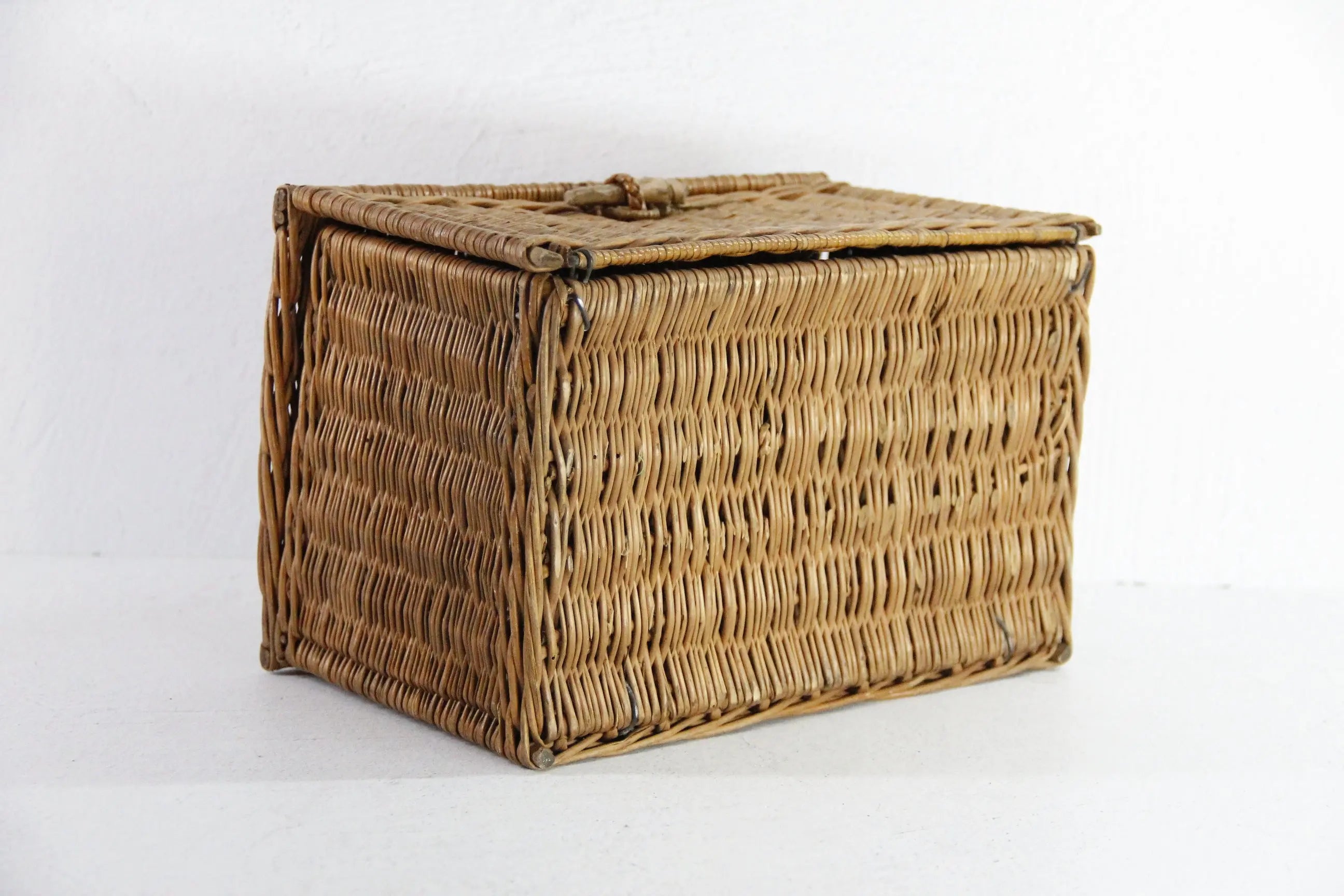 French Picnic Basket | Antique Wicker Travel Caddy  Debra Hall Lifestyle