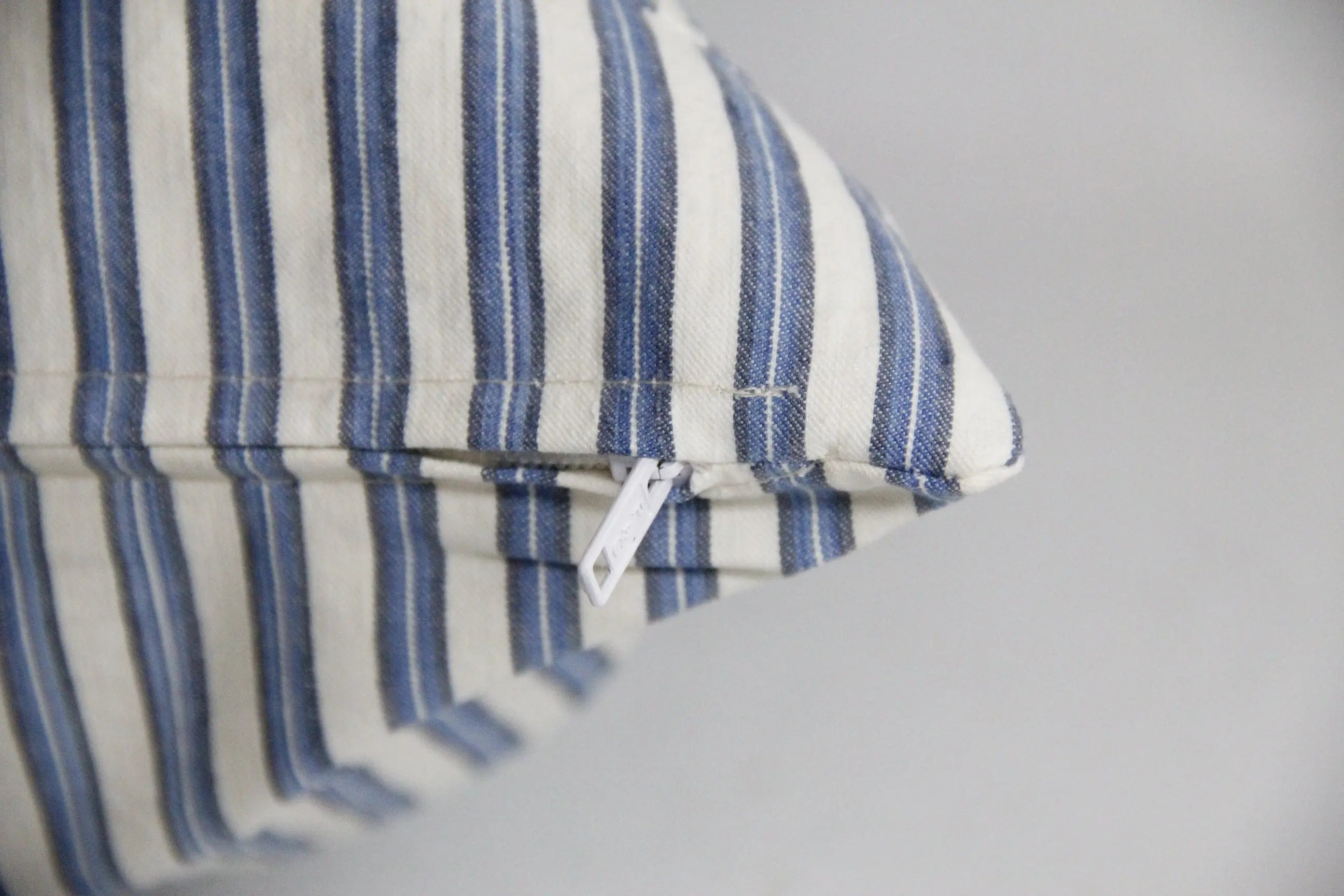French Ticking Stripe Pillow Cover | Antique Fabric Double Sided  Debra Hall Lifestyle