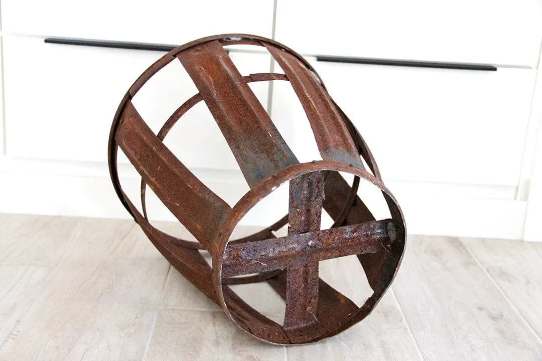 French Vintners Metal Basket | Large Size  Debra Hall Lifestyle