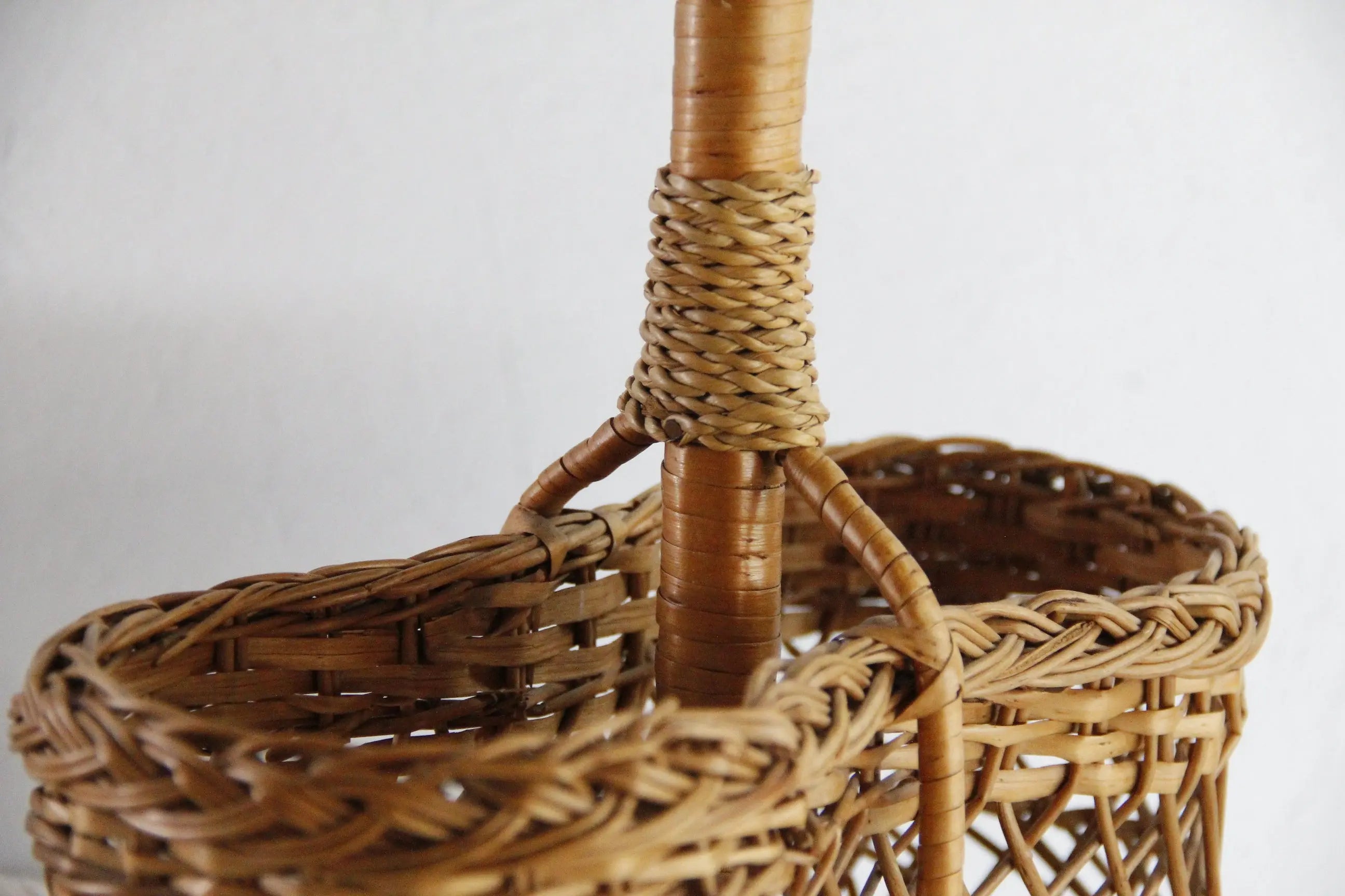 French Wicker Wine Bottle Carrier | Vintage Utensil Caddy  Debra Hall Lifestyle