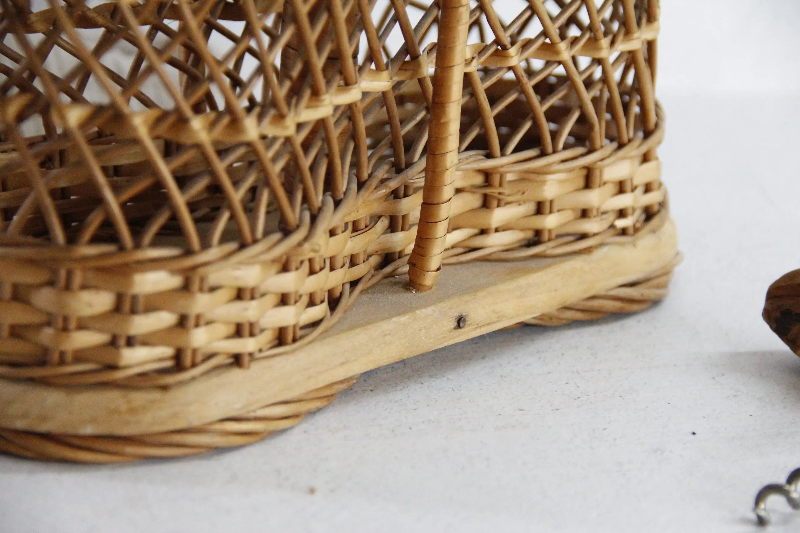 French Wicker Wine Bottle Carrier | Vintage Utensil Caddy  Debra Hall Lifestyle