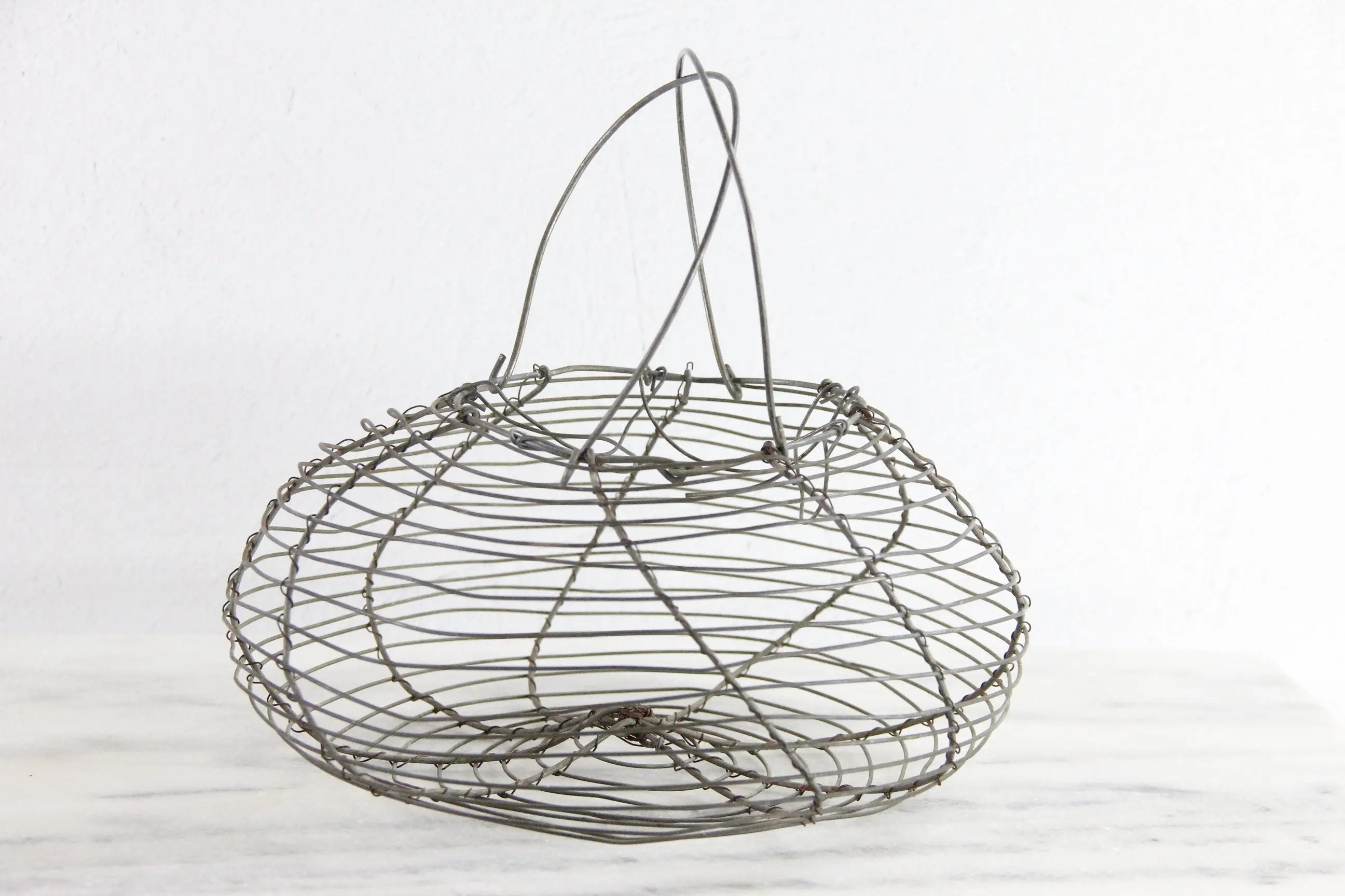French Wire Egg Basket | Antique Fil de Fer Small