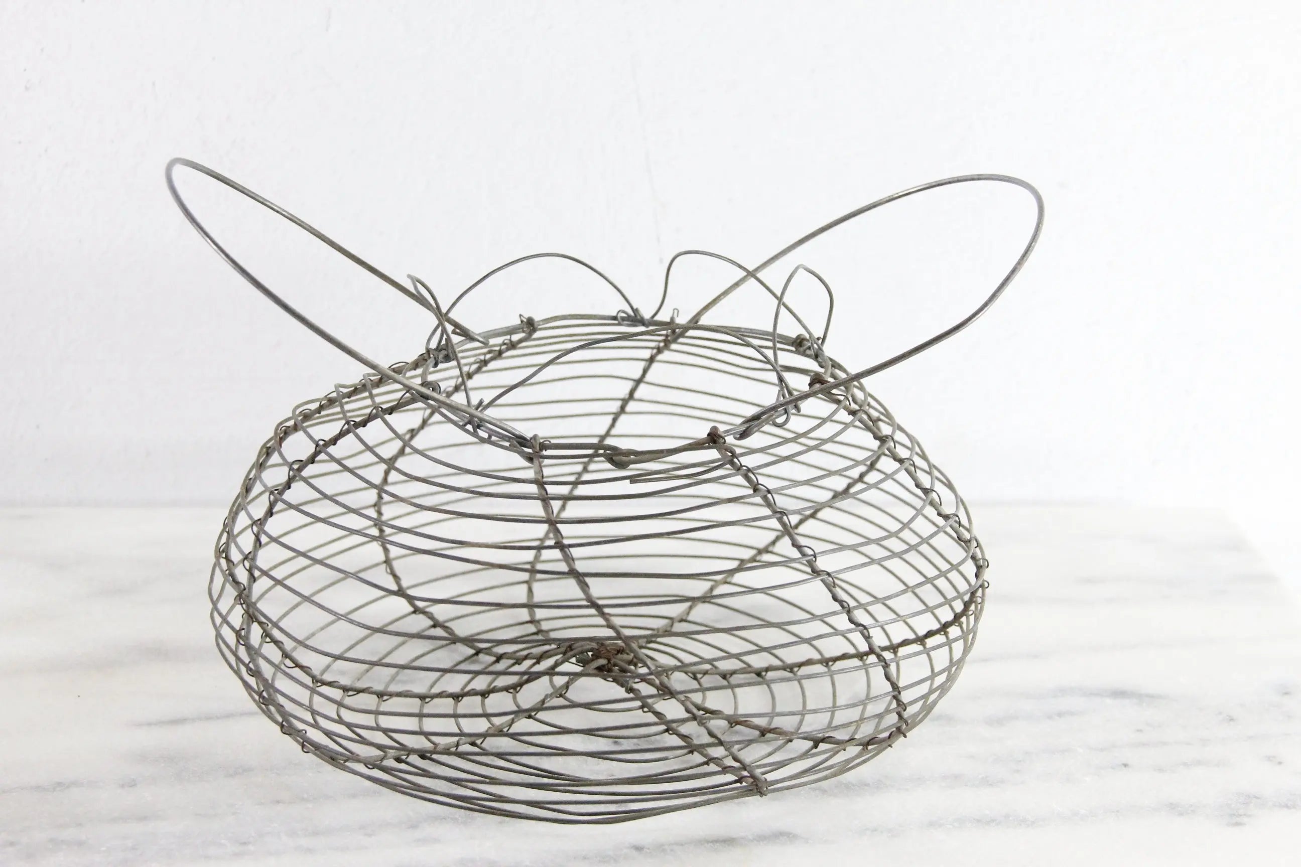 French Wire Egg Basket | Antique Fil de Fer Small