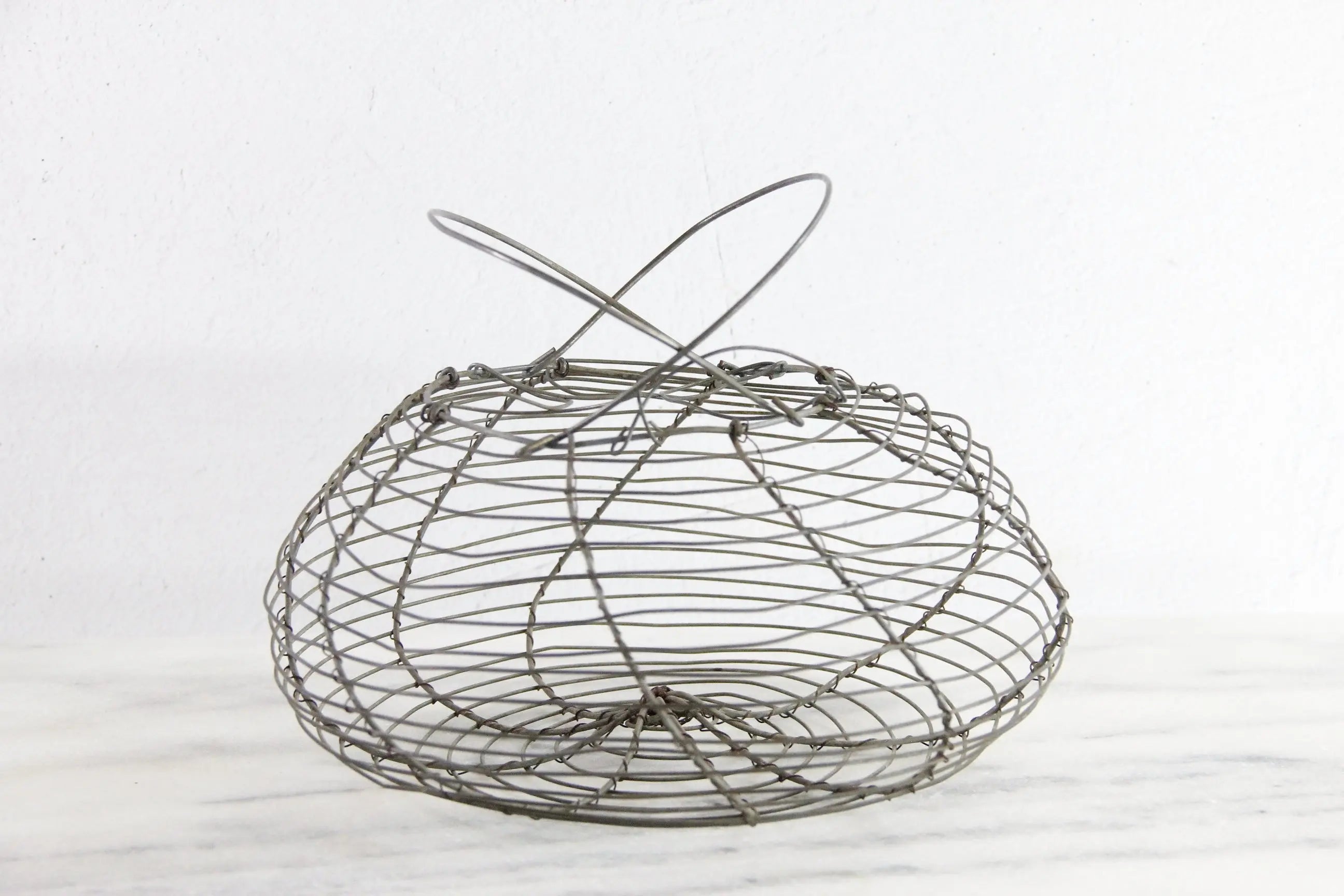 French Wire Egg Basket | Antique Fil de Fer Small