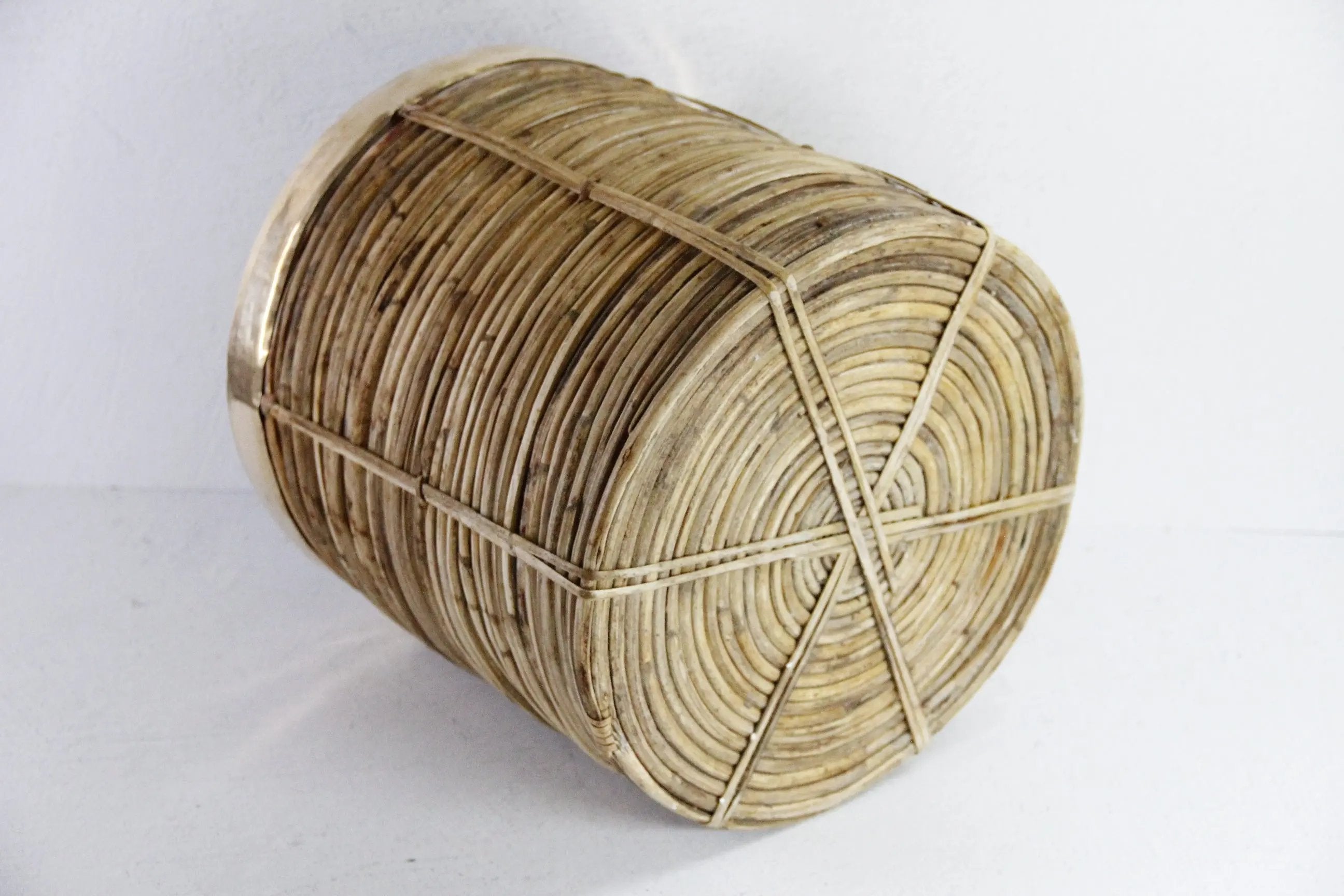 Gabriella Crespi Bamboo Basket | Italian Style Pencil Reed  Debra Hall Lifestyle