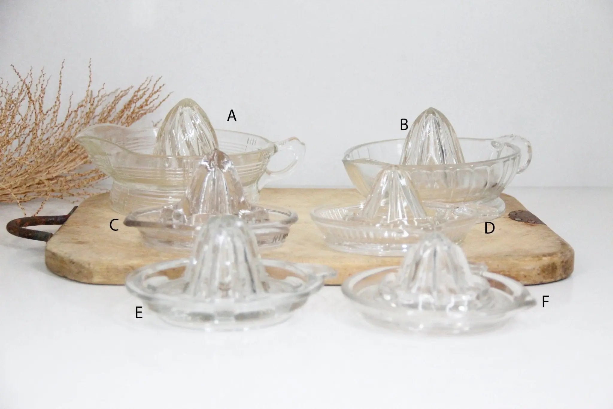 Glass Citrus Reamer | Antique Assorted  Debra Hall Lifestyle