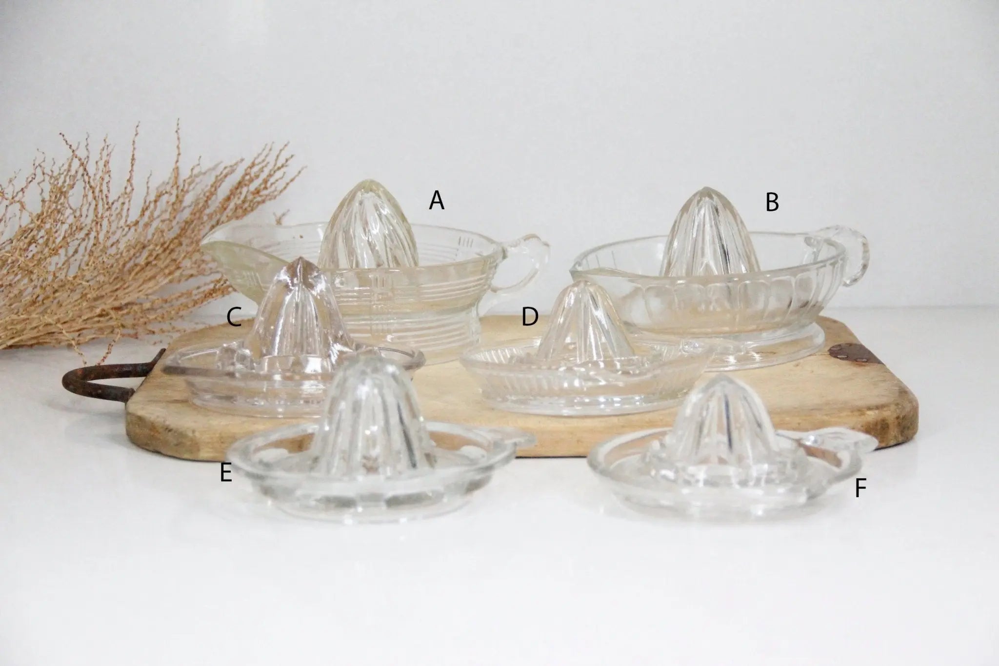 Glass Citrus Reamer | Antique Assorted  Debra Hall Lifestyle