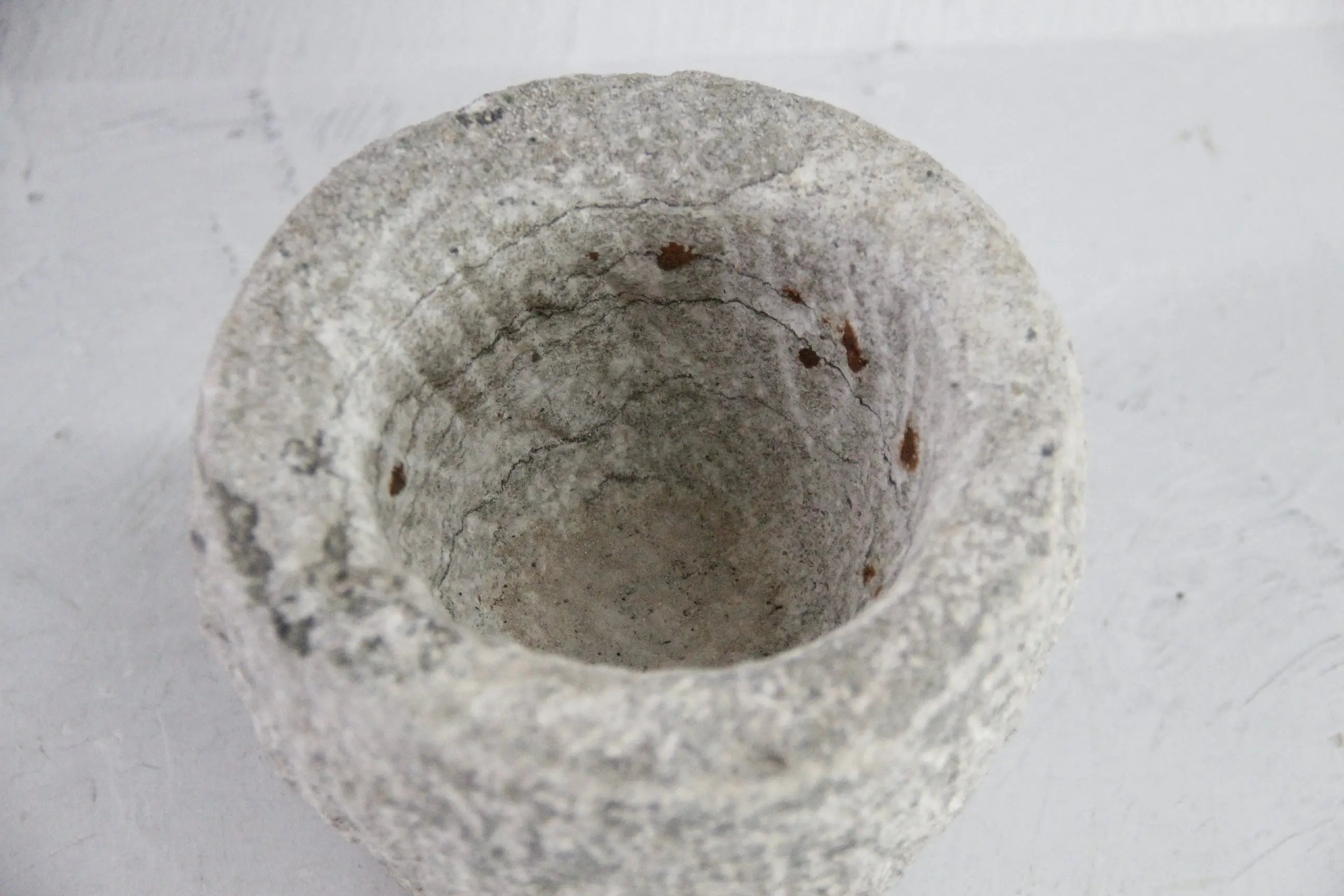 Hand Carved Stone Mortar Vintage | Limestone Garlic Grinder  Debra Hall Lifestyle