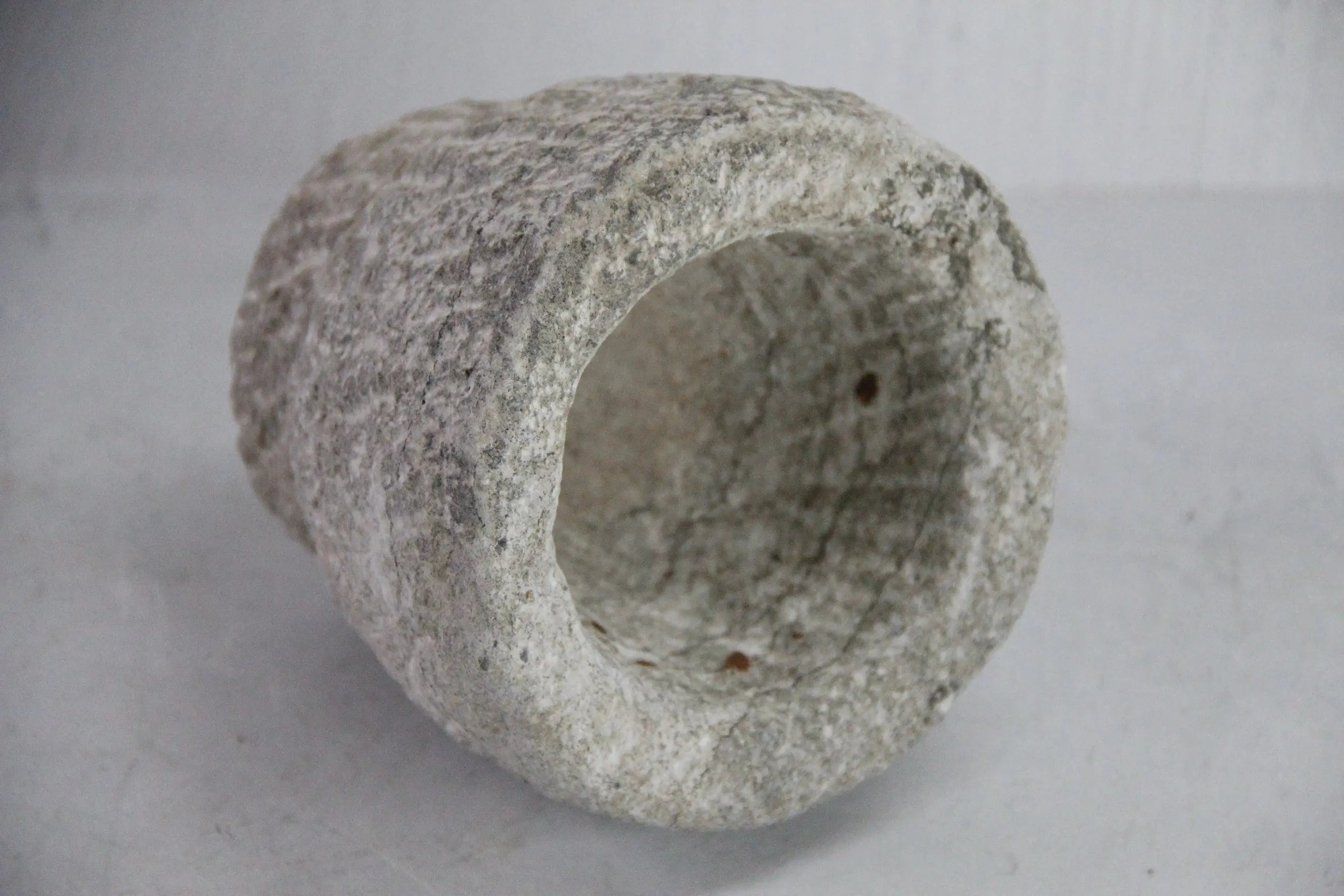 Hand Carved Stone Mortar Vintage | Limestone Garlic Grinder  Debra Hall Lifestyle
