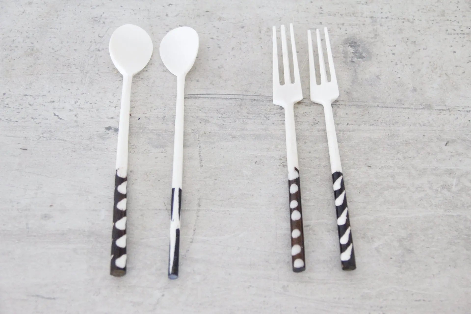 Hand Made Bone Utensils | Spoon & Charcuterie Fork  Debra Hall Lifestyle