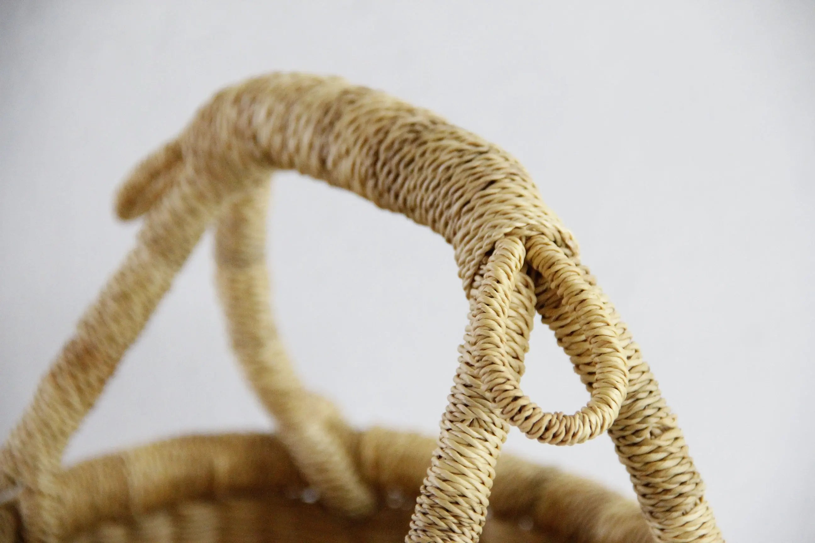 Hand Woven Market Basket | Vintage Mini Round Bolga  Debra Hall Lifestyle