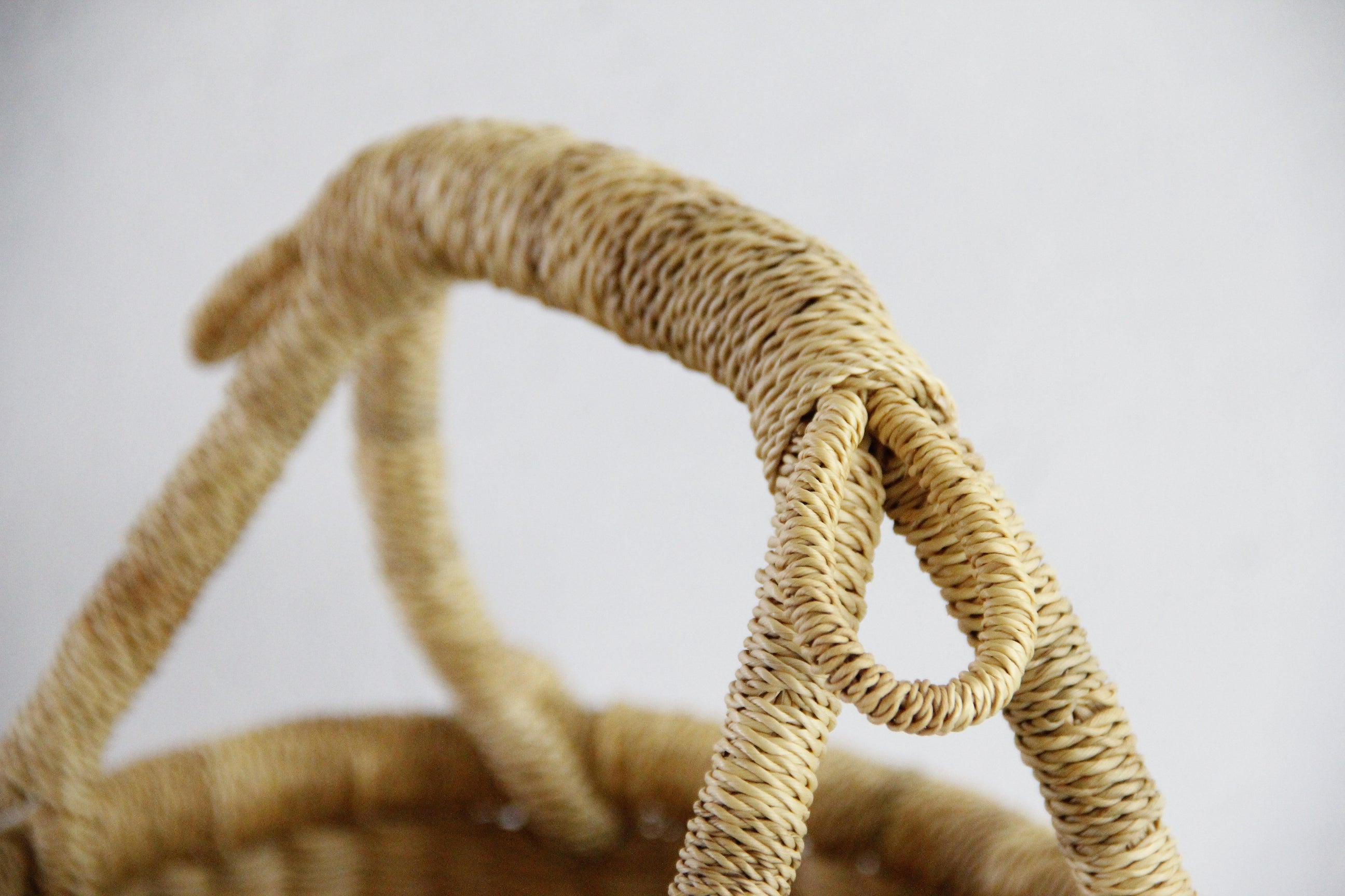 Hand Woven Market Basket | Vintage Mini Round Bolga  Debra Hall Lifestyle