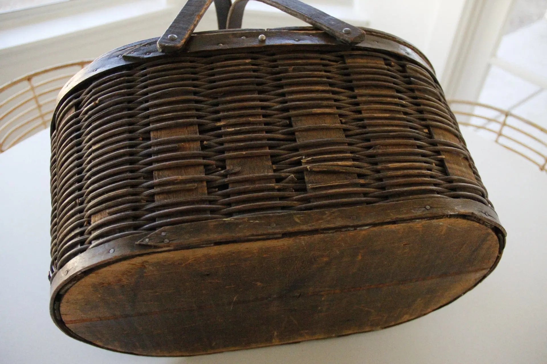 Hawkeye Picnic Basket |  Antique  Debra Hall Lifestyle