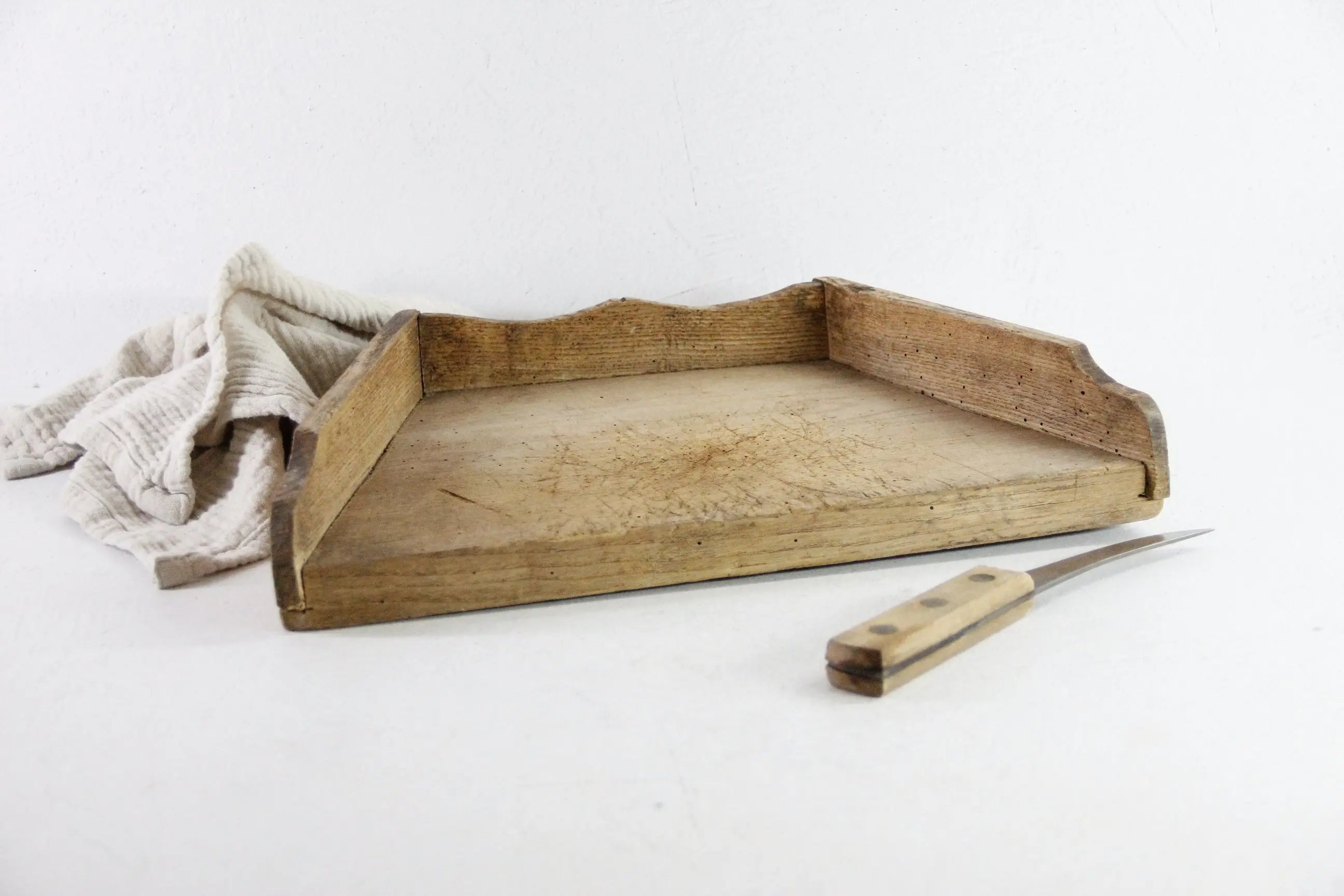 Herb Chopping Board France | Antique Wooden Kitchen Board  Debra Hall Lifestyle