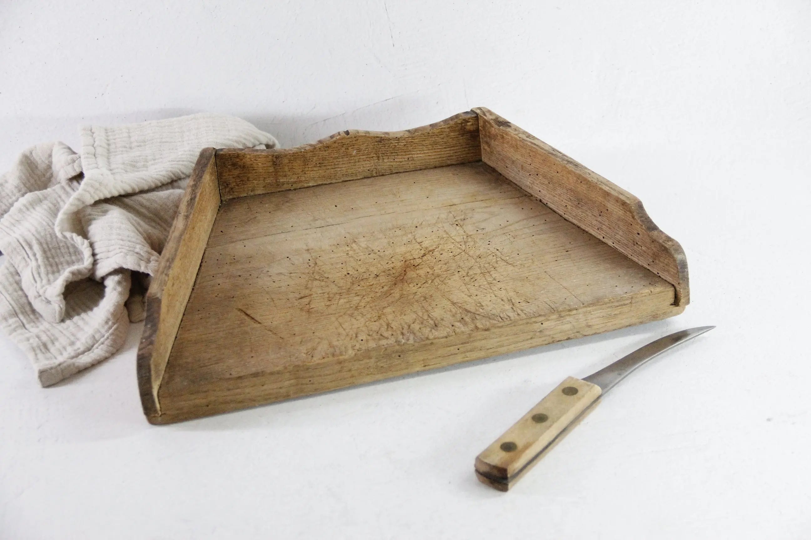 Herb Chopping Board France | Antique Wooden Kitchen Board  Debra Hall Lifestyle