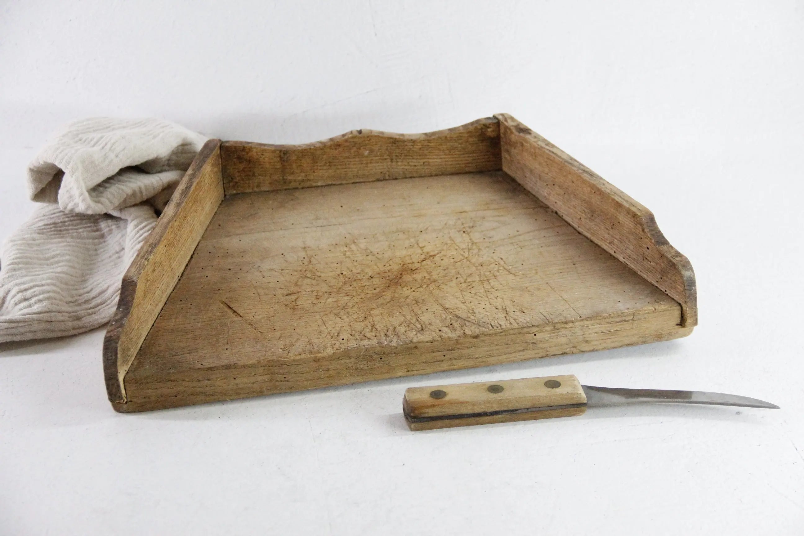 Herb Chopping Board France | Antique Wooden Kitchen Board  Debra Hall Lifestyle