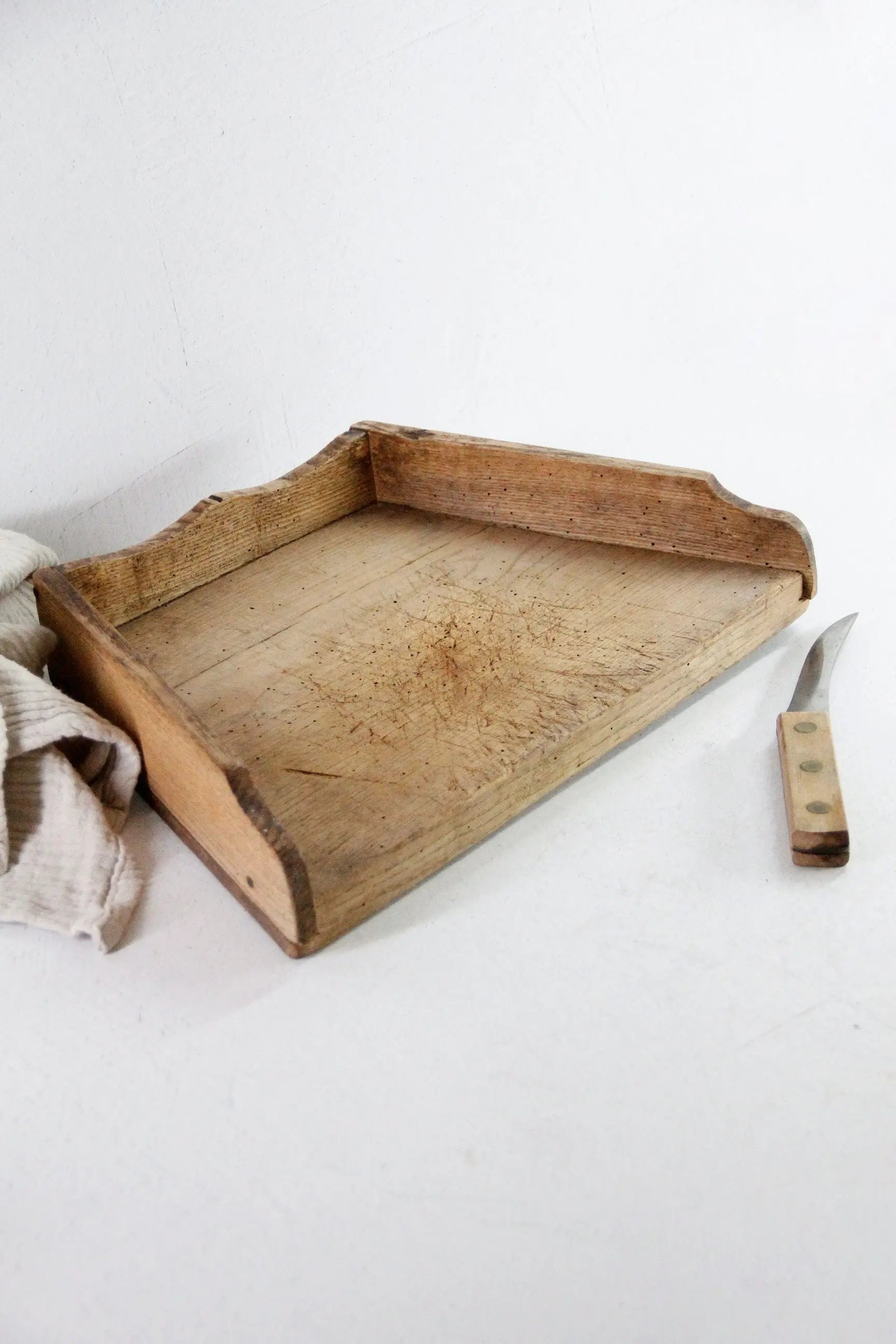 Herb Chopping Board France | Antique Wooden Kitchen Board  Debra Hall Lifestyle