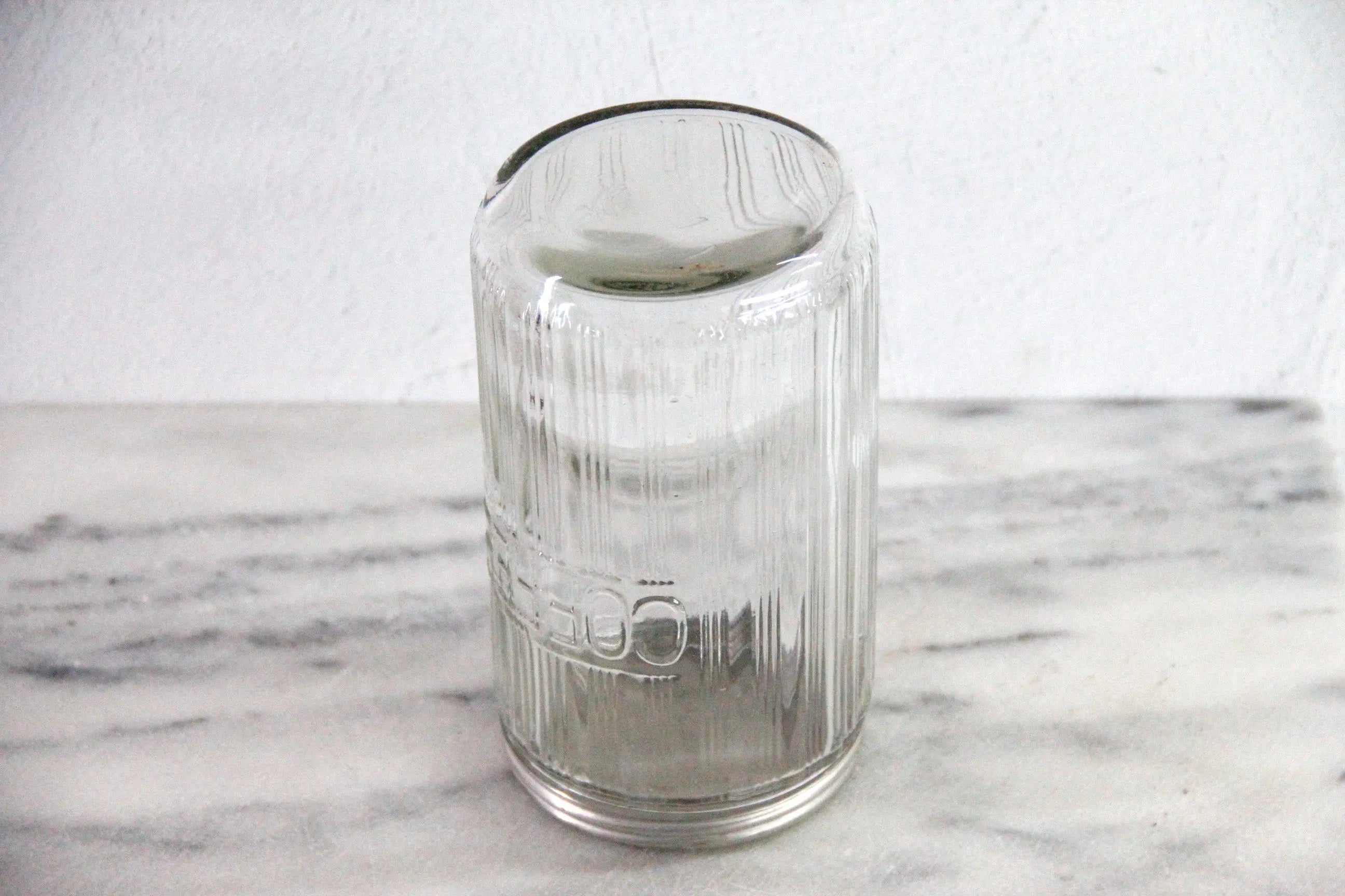 Hoosier Coffee Jar Antique Rare Triple Ribbed Glass 1920s