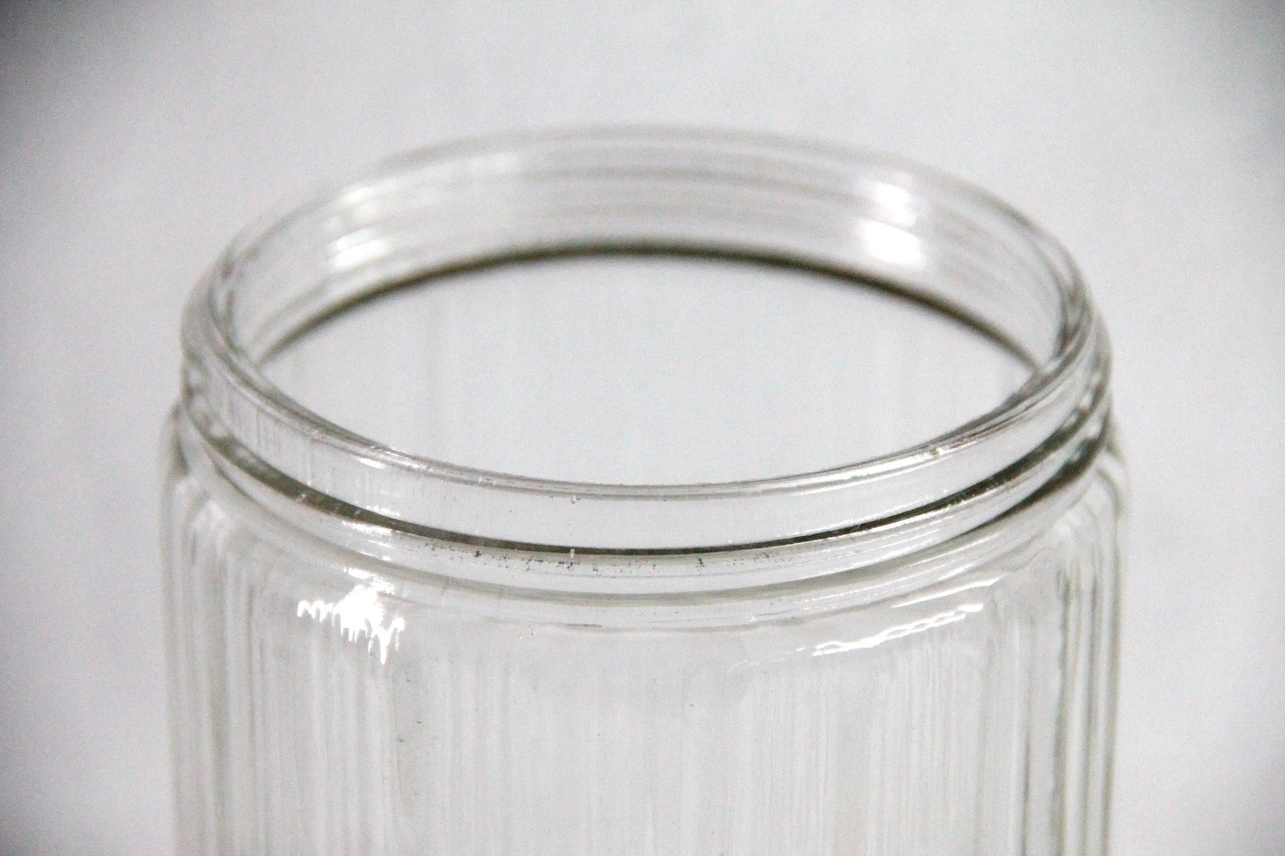 Hoosier Coffee Jar Antique Rare Triple Ribbed Glass 1920s