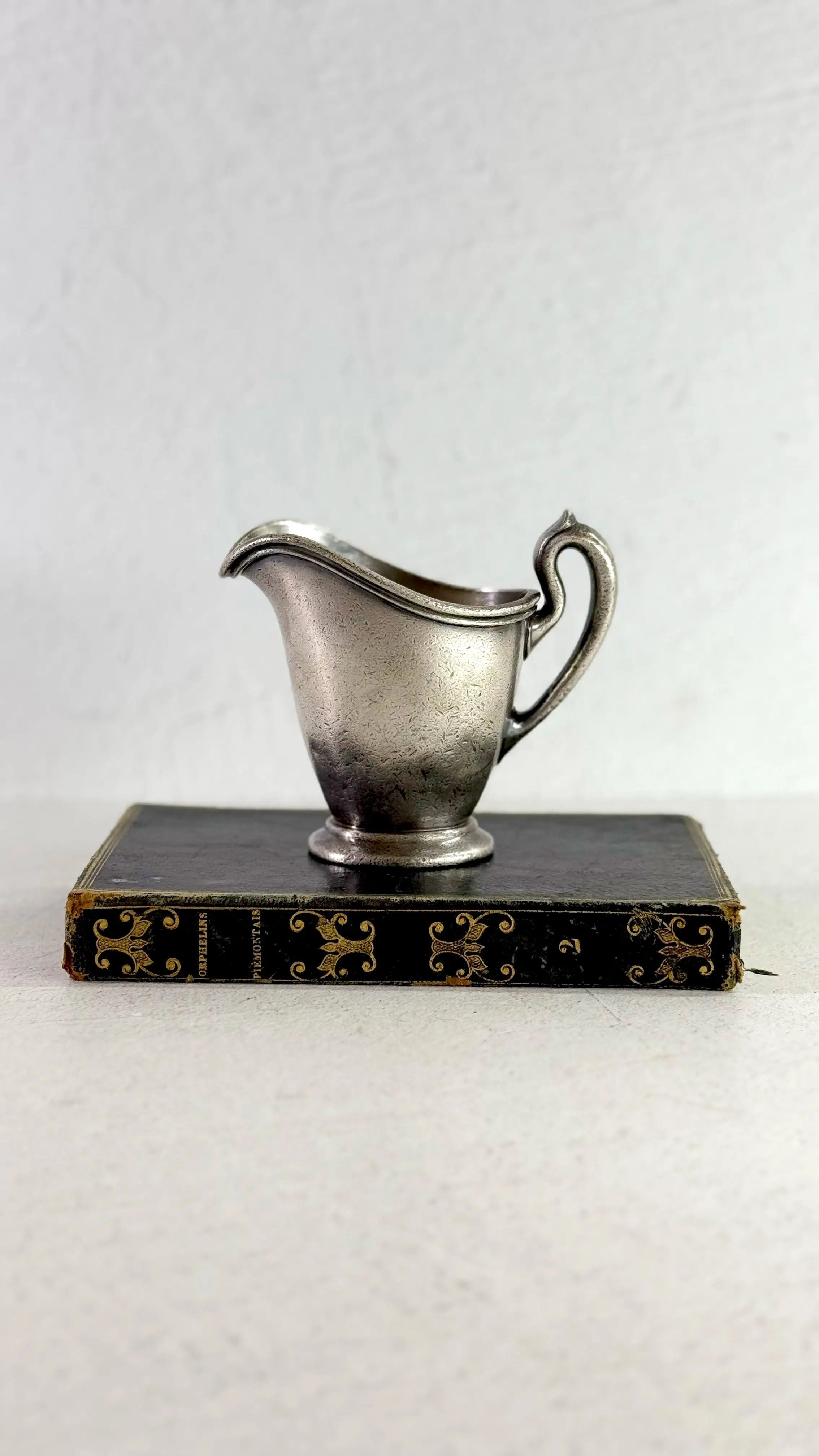 Hotel Silver Creamer | Antique Wallace Individual Pitcher  Debra Hall Lifestyle