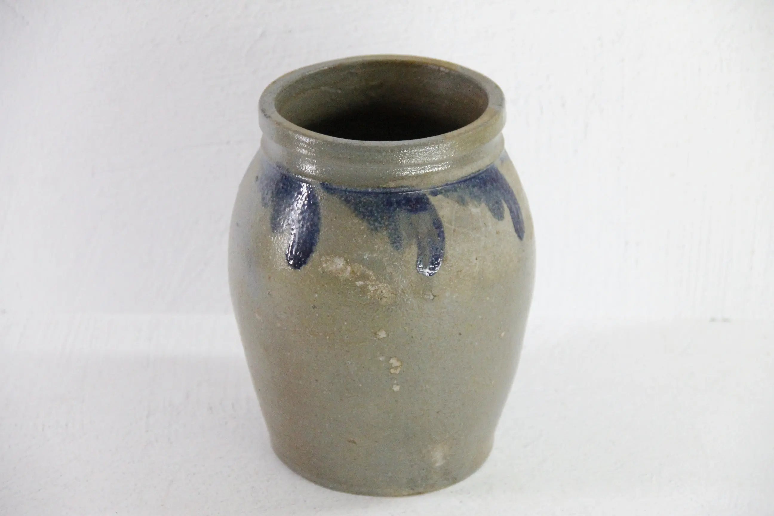 John Bell Pottery | Antique 1 Gallon Crock With Blue Design  Debra Hall Lifestyle
