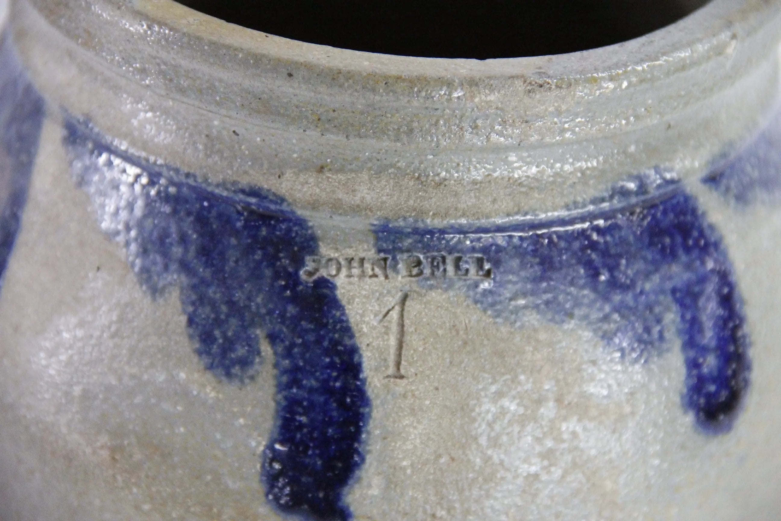 John Bell Pottery | Antique 1 Gallon Crock With Blue Design  Debra Hall Lifestyle