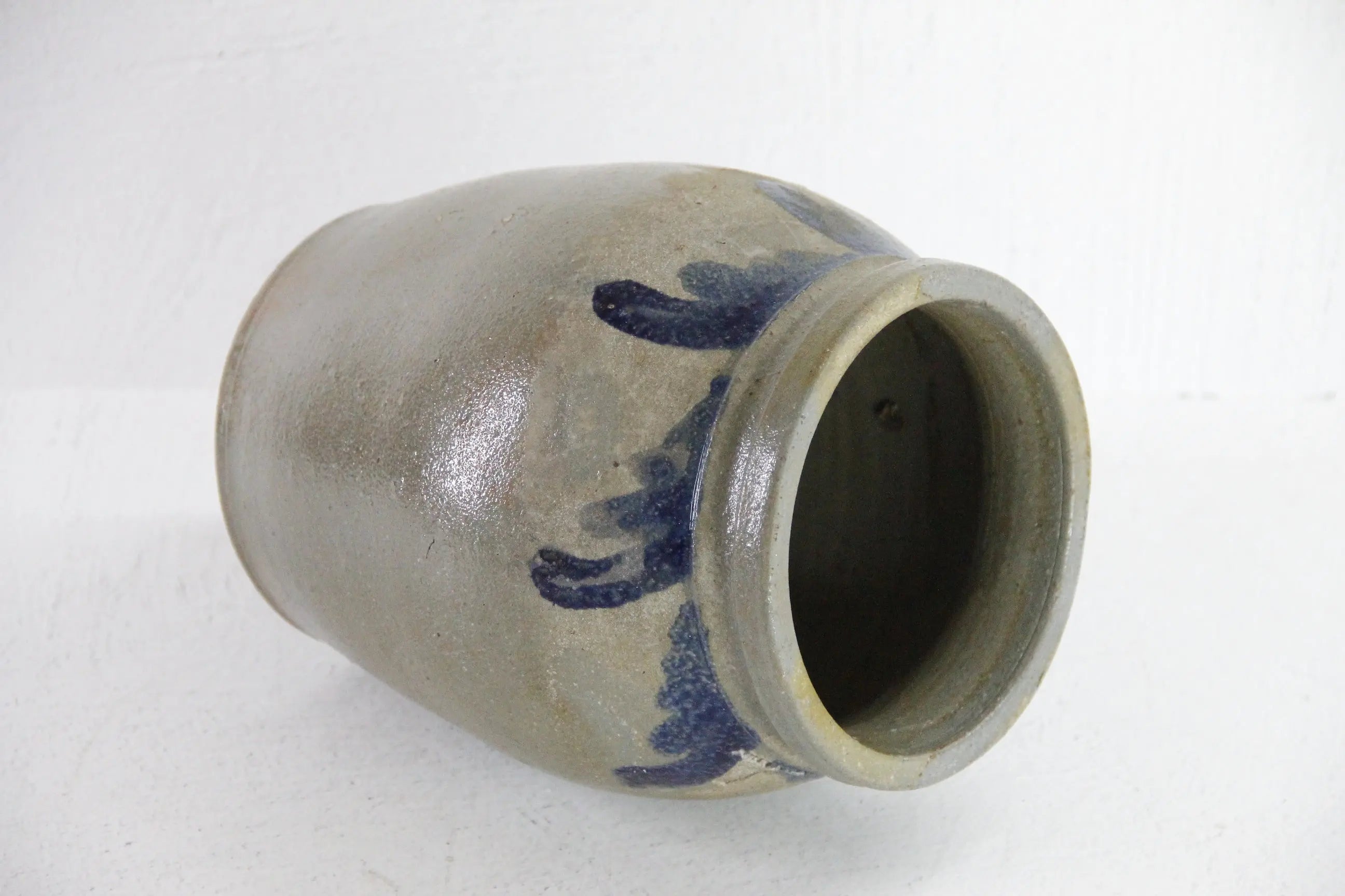 John Bell Pottery | Antique 1 Gallon Crock With Blue Design  Debra Hall Lifestyle