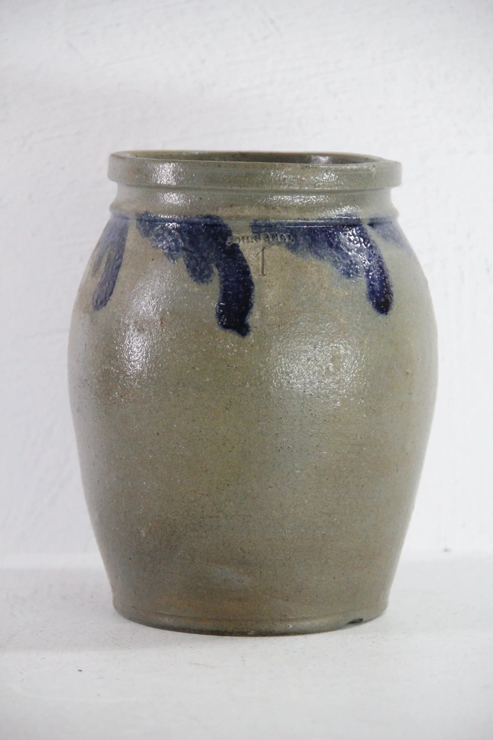 John Bell Pottery | Antique 1 Gallon Crock With Blue Design  Debra Hall Lifestyle