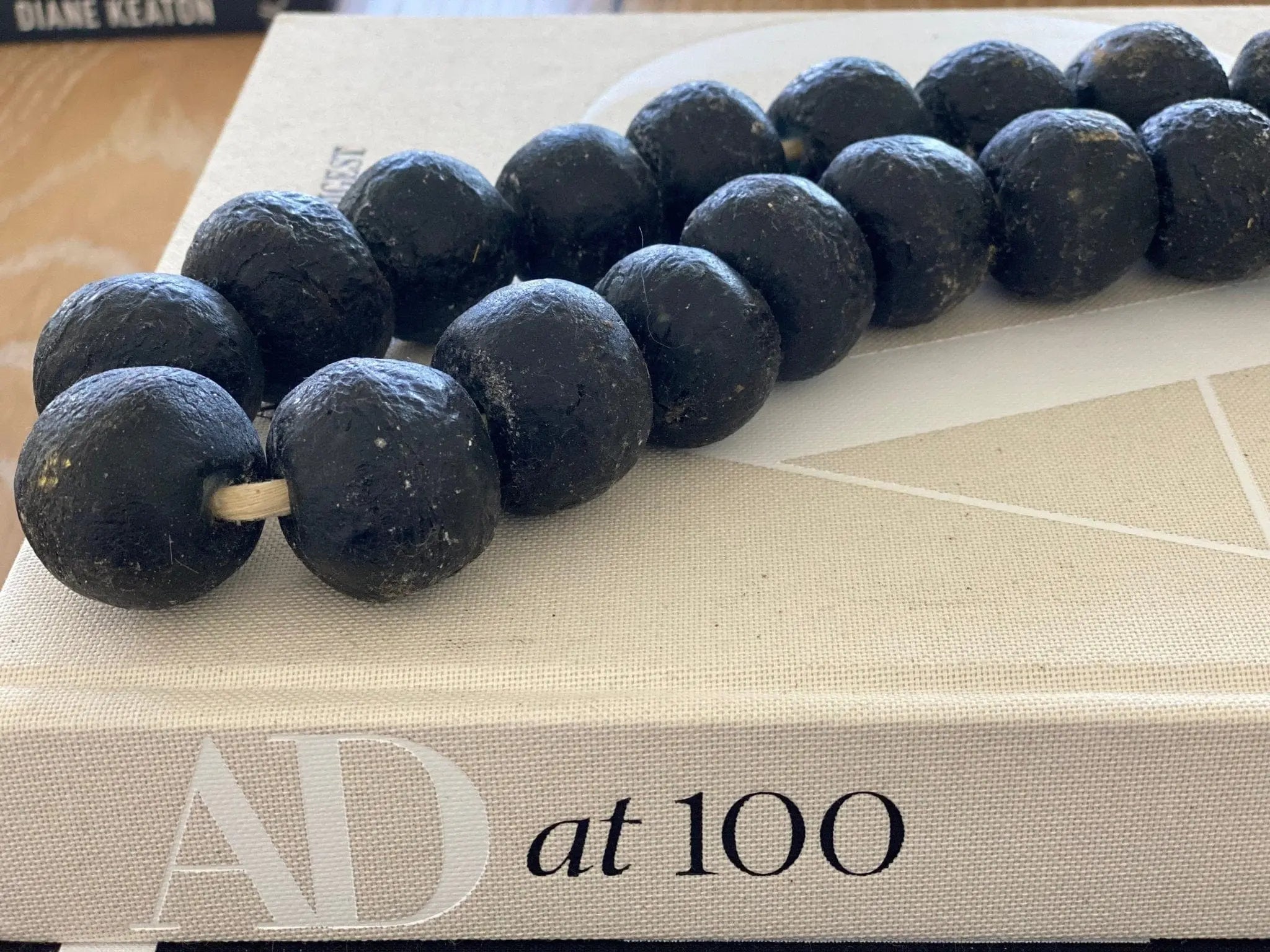 Jumbo Black Glass Bead Strand  Debra Hall Lifestyle