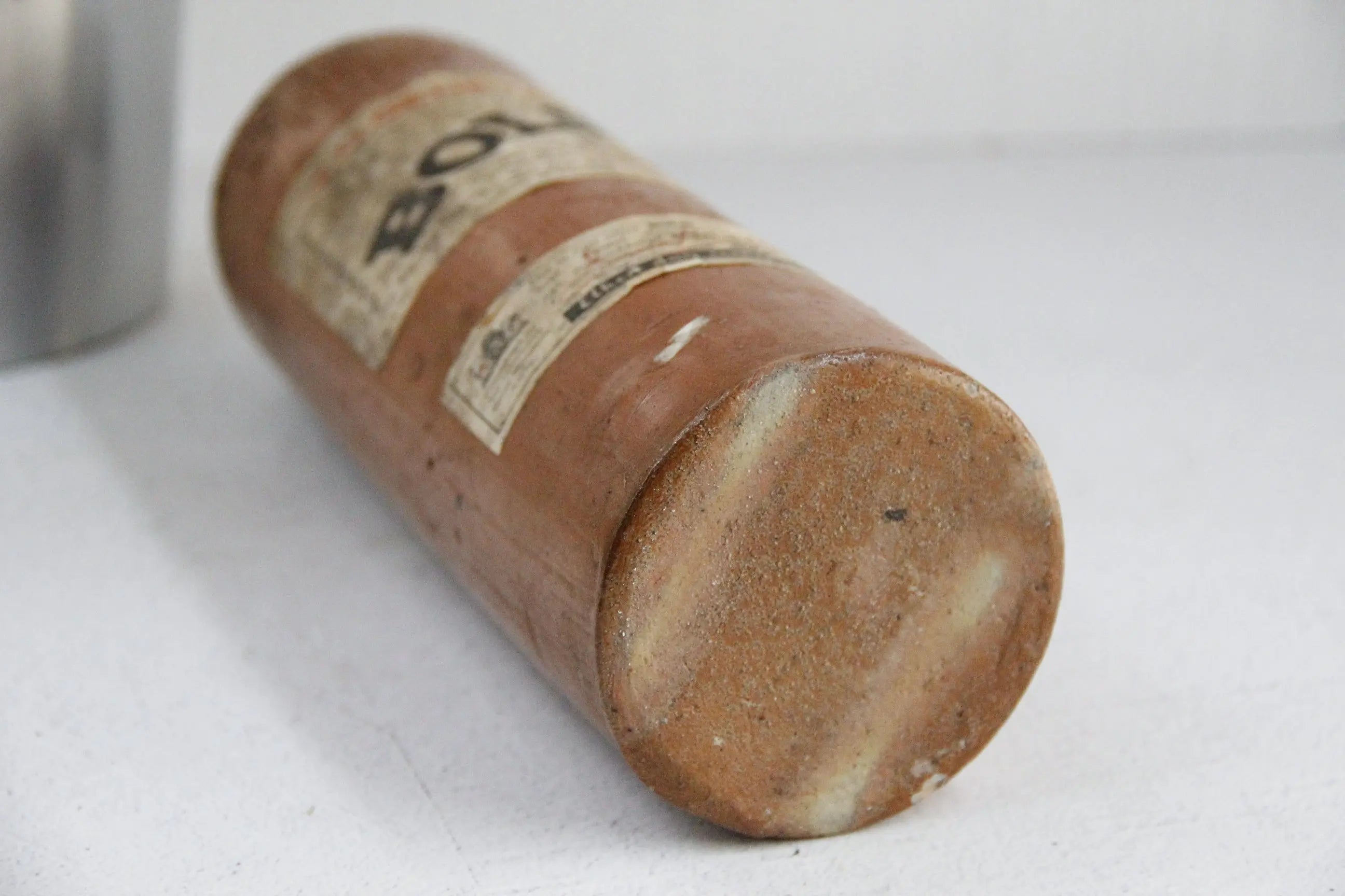 Antique Stoneware Bottle | 19th C. Amsterdam W/Label  Debra Hall Lifestyle