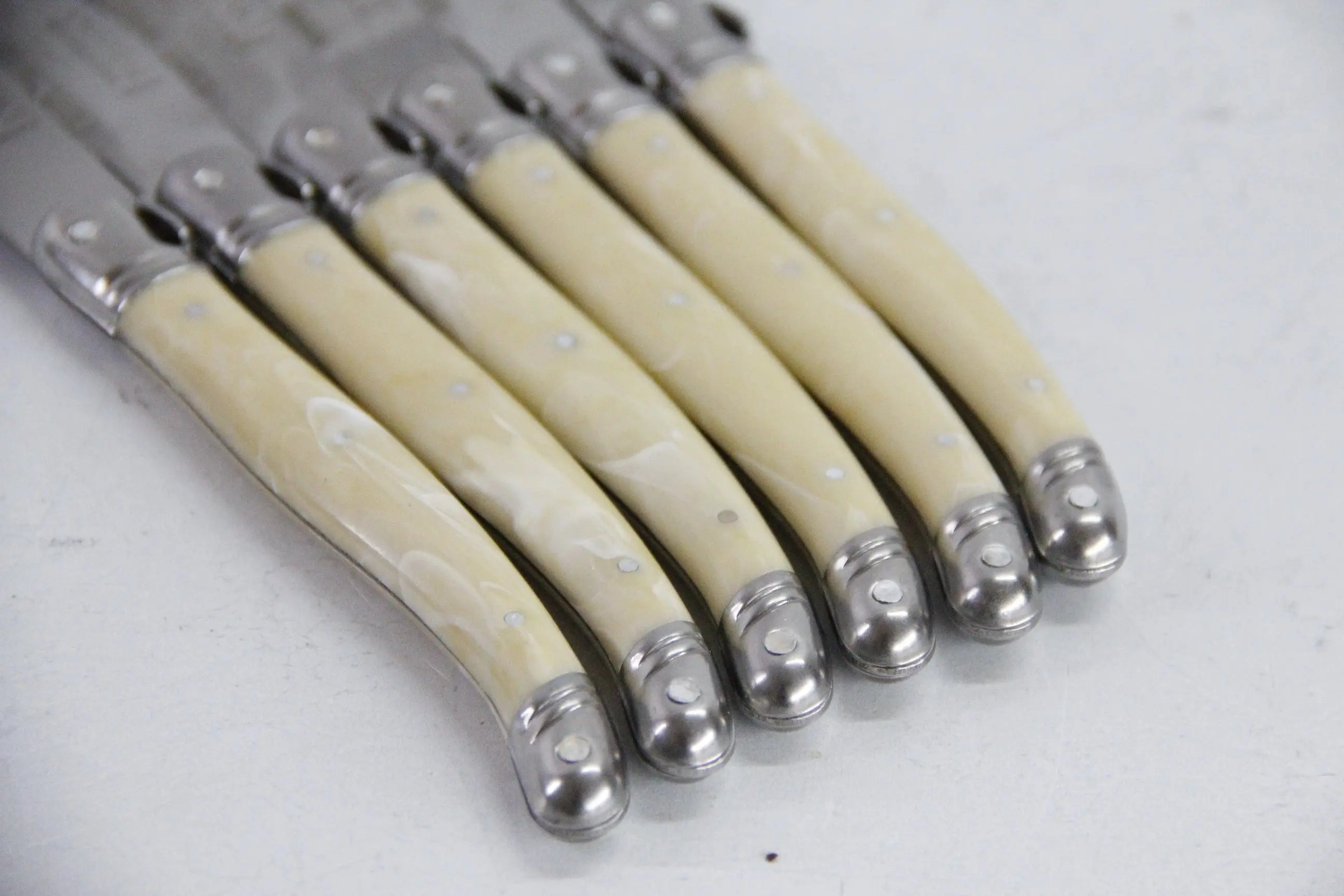 Laguiole Steak Knife Set | Vintage Cream Jean Dubost with Bee  Debra Hall Lifestyle