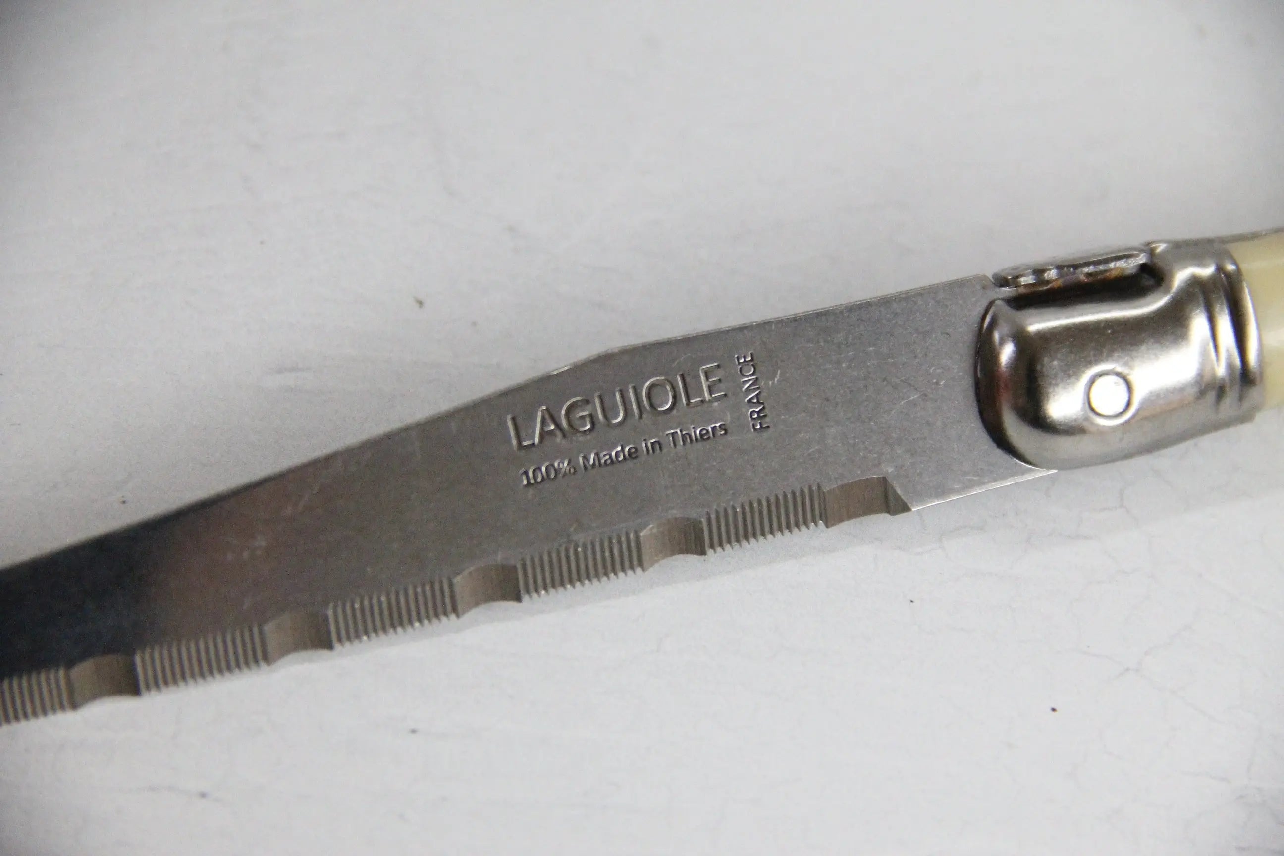 Laguiole Steak Knife Set | Vintage Cream Jean Dubost with Bee  Debra Hall Lifestyle