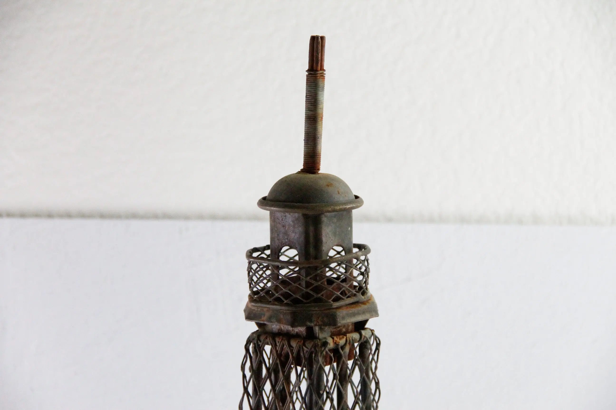 Large Iron Eiffel Tower Statuary | 1970s Tabletop Garden Decor  Debra Hall Lifestyle
