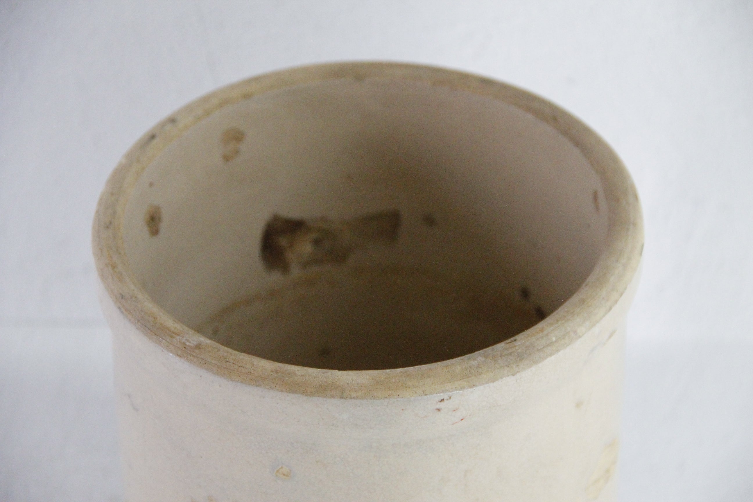 Antique 1 Gallon Stoneware Crock For Utensils | Rustic