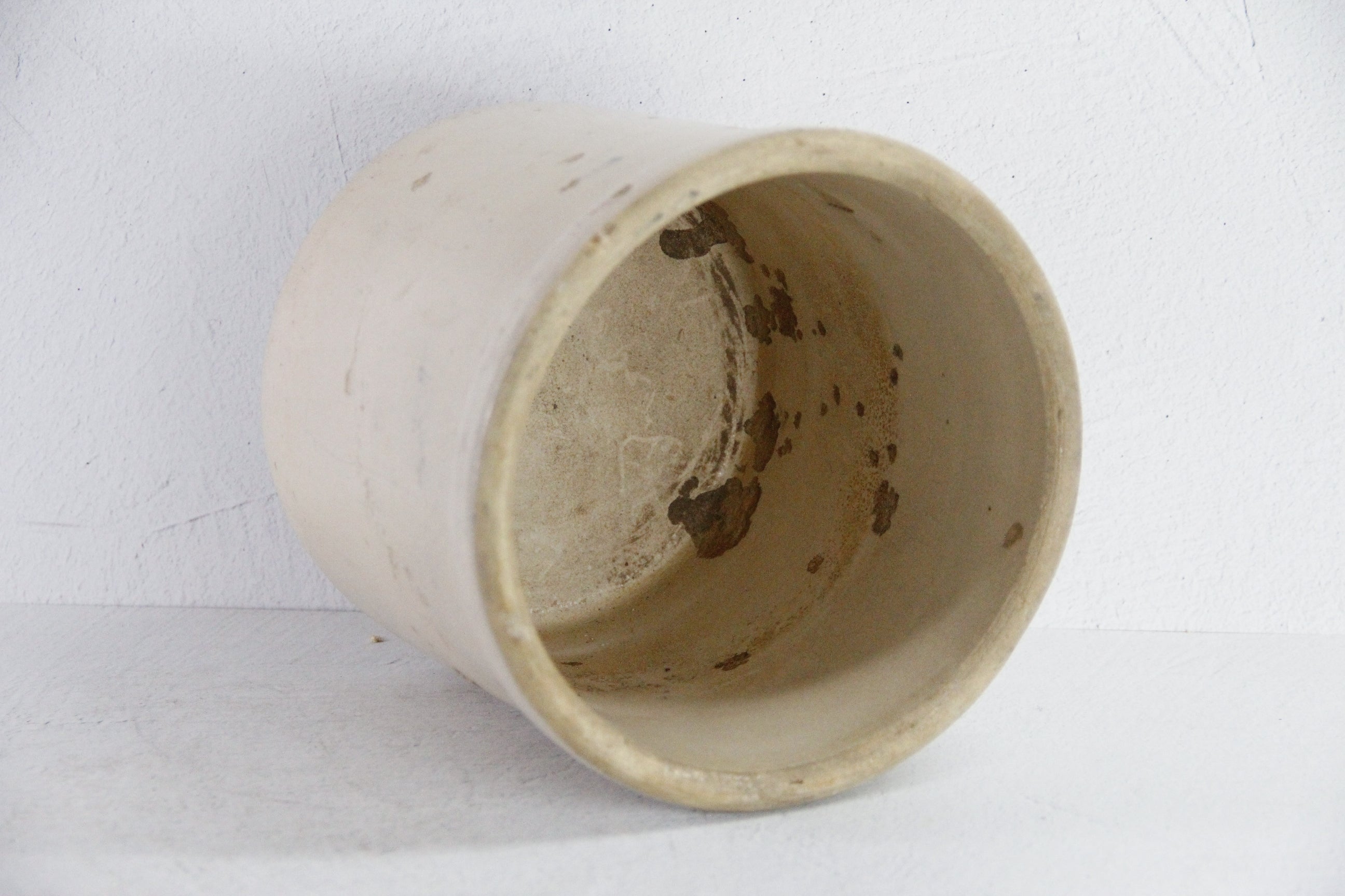 Antique 1 Gallon Stoneware Crock For Utensils | Rustic