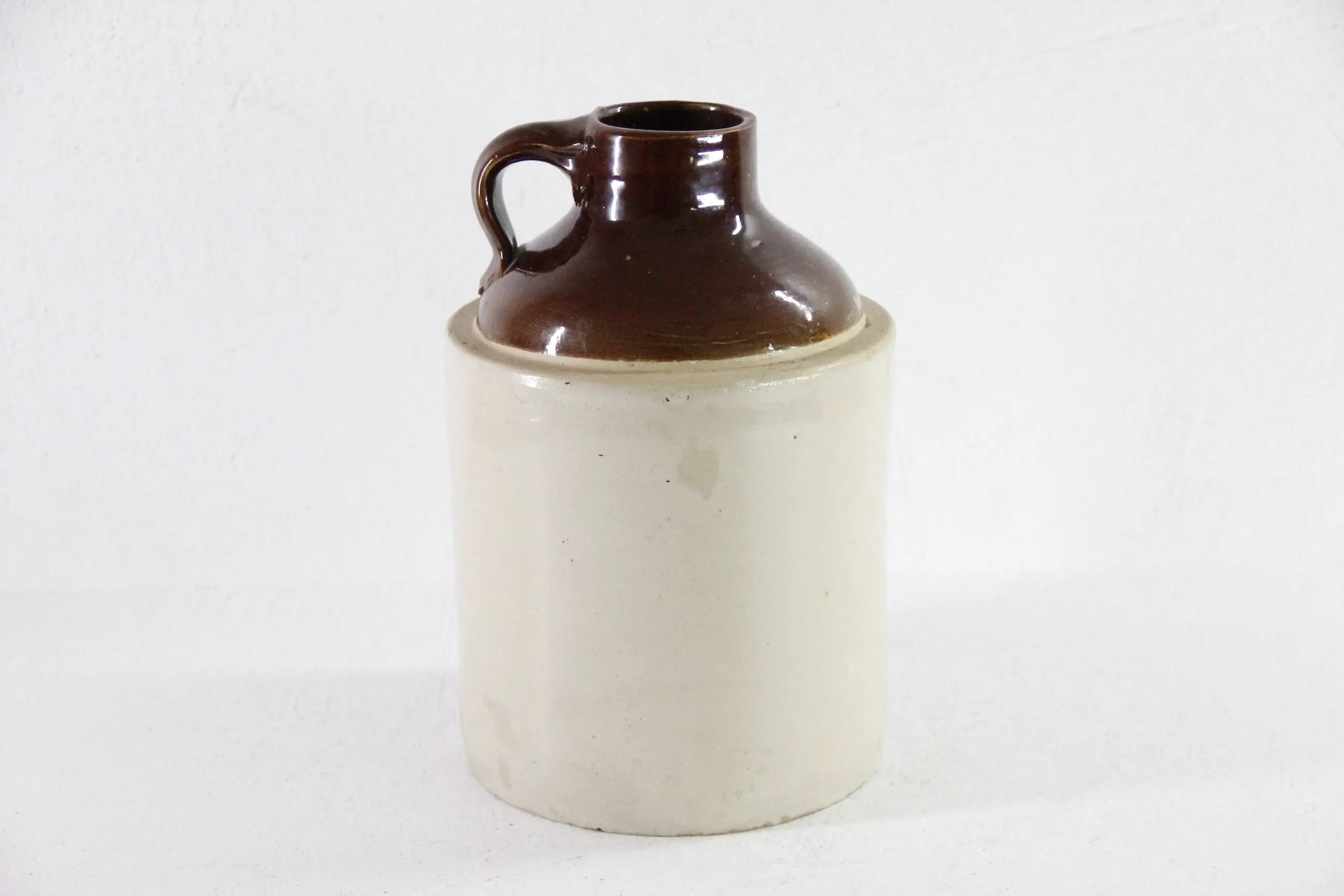 Large Stoneware Jug | Antique Two Tone Whiskey Bottle  Debra Hall Lifestyle