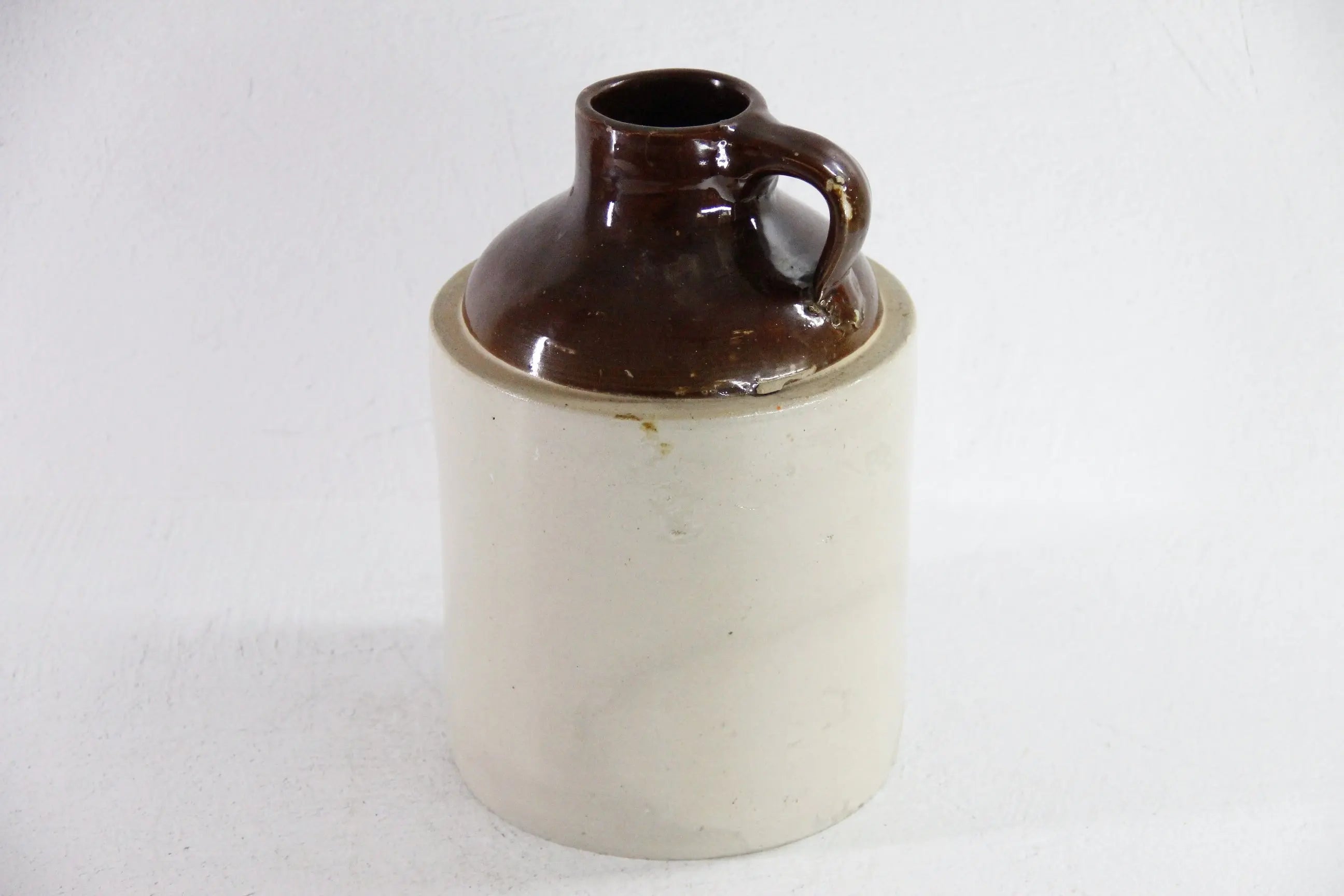 Large Stoneware Jug | Antique Two Tone Whiskey Bottle  Debra Hall Lifestyle