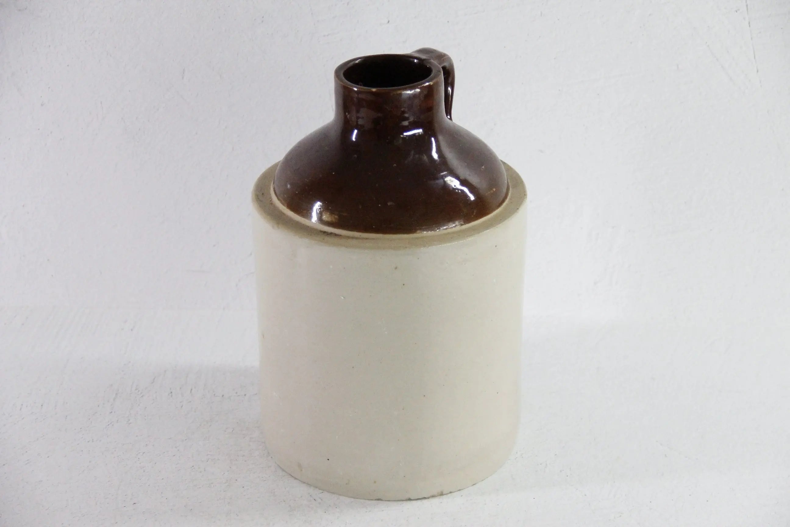 Large Stoneware Jug | Antique Two Tone Whiskey Bottle  Debra Hall Lifestyle