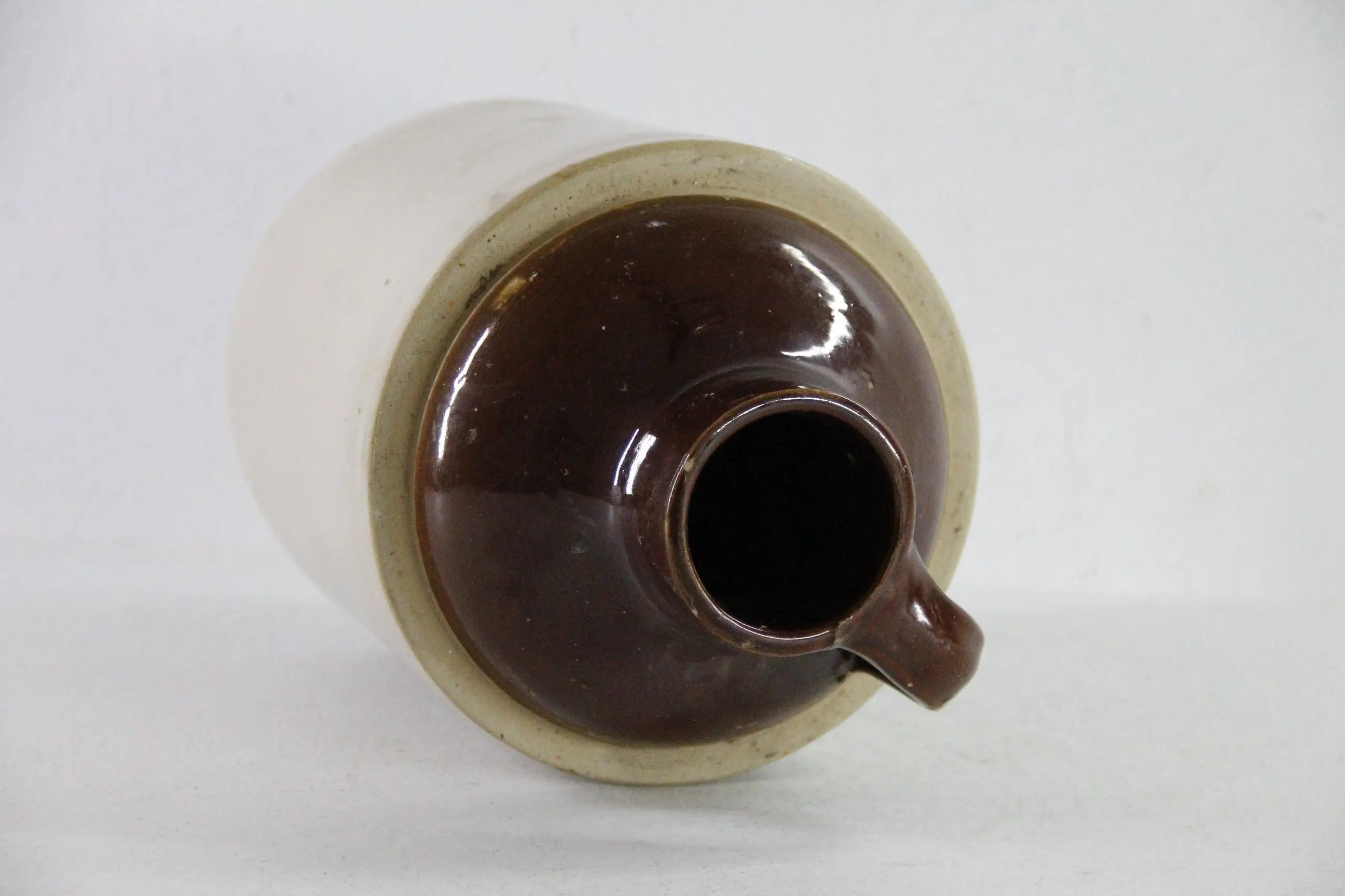 Large Stoneware Jug | Antique Two Tone Whiskey Bottle  Debra Hall Lifestyle