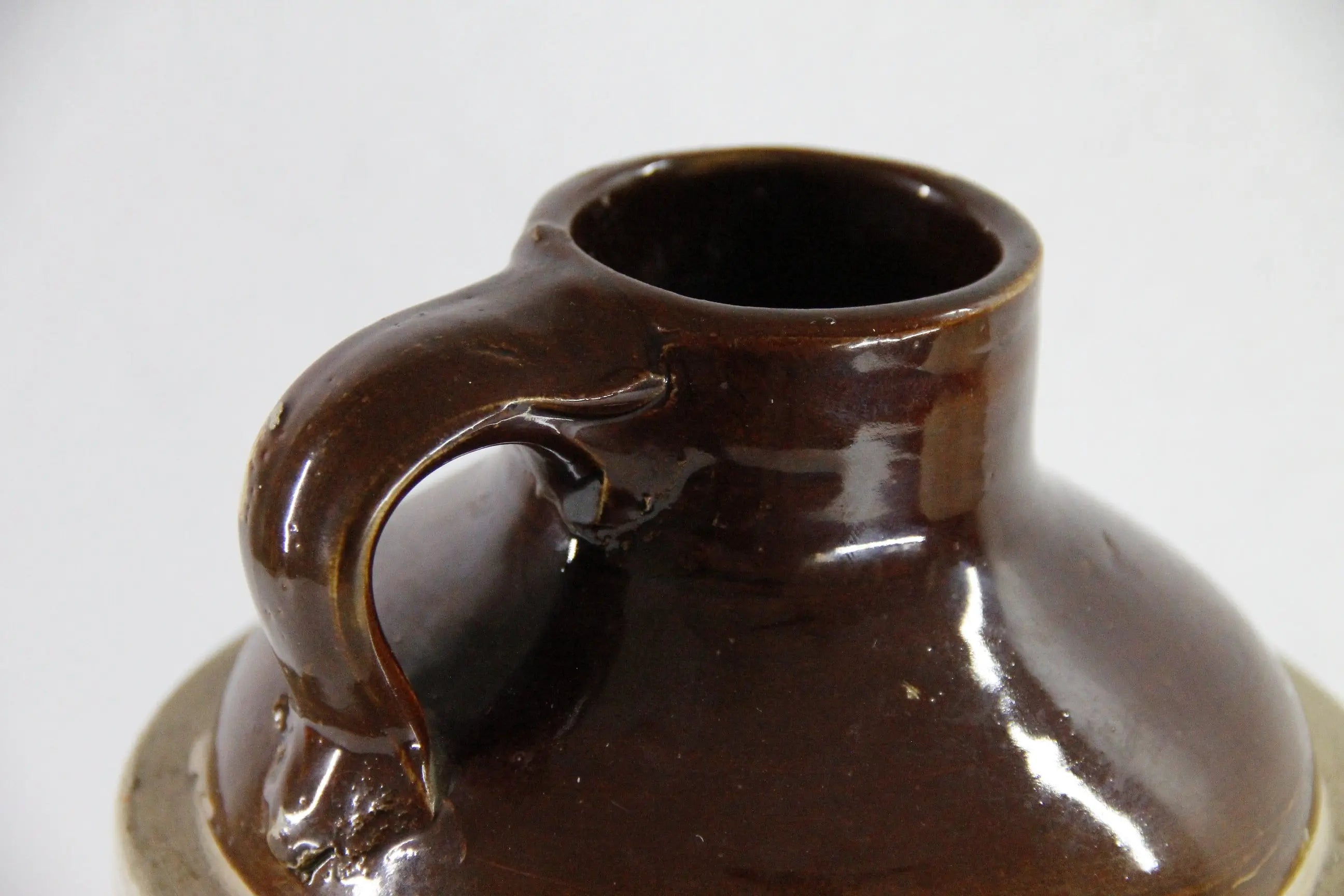 Large Stoneware Jug | Antique Two Tone Whiskey Bottle  Debra Hall Lifestyle