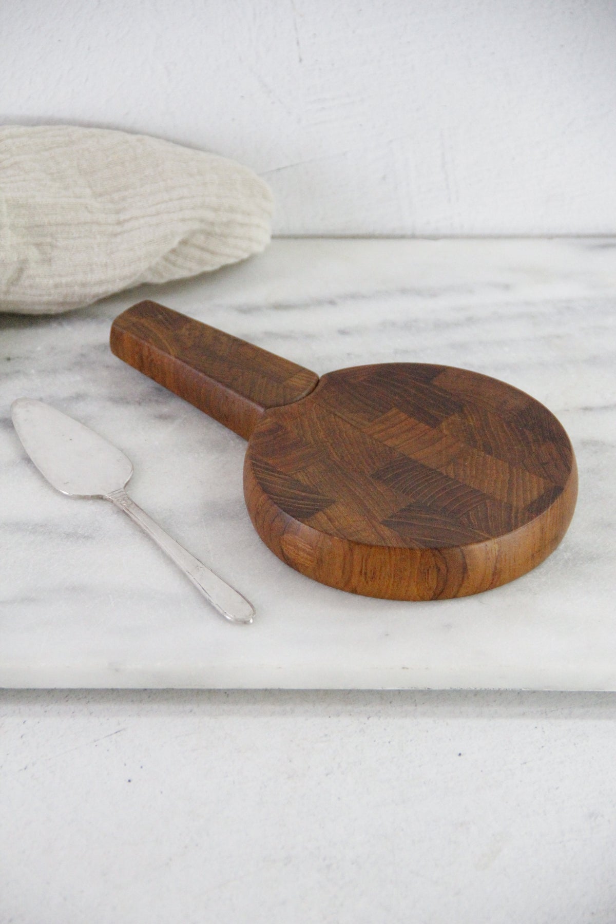 Vintage Dansk Cheese Board With Knife | Small Cutting Board