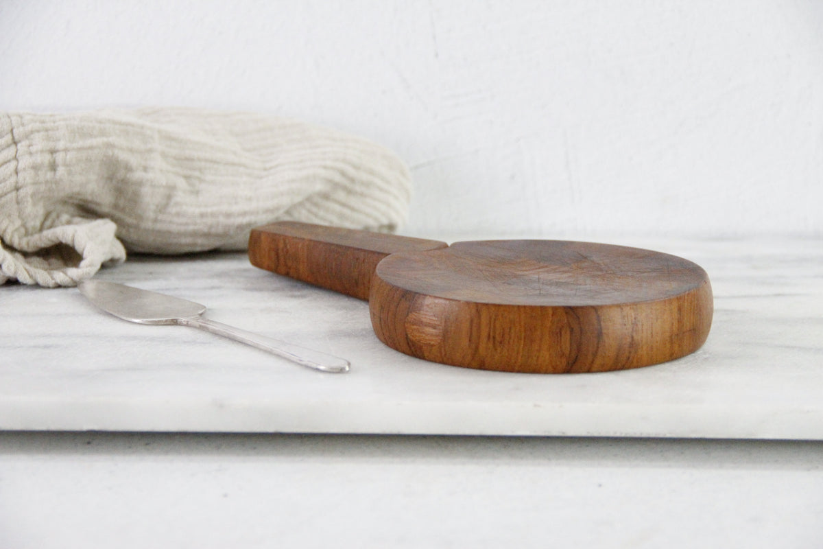Vintage Dansk Cheese Board With Knife | Small Cutting Board